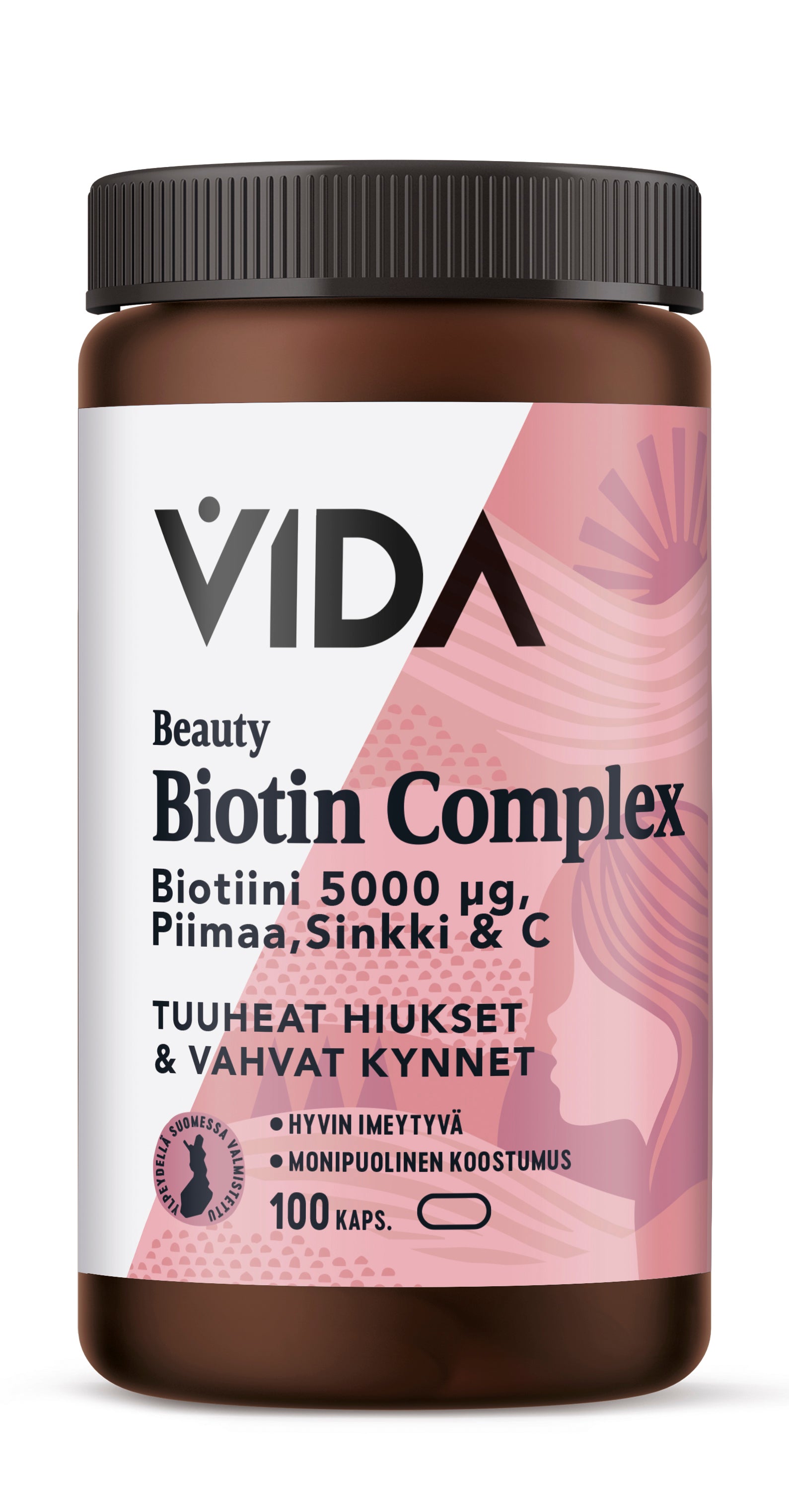 Complexe de biotine Vida Beauty 100 capsules 40 g