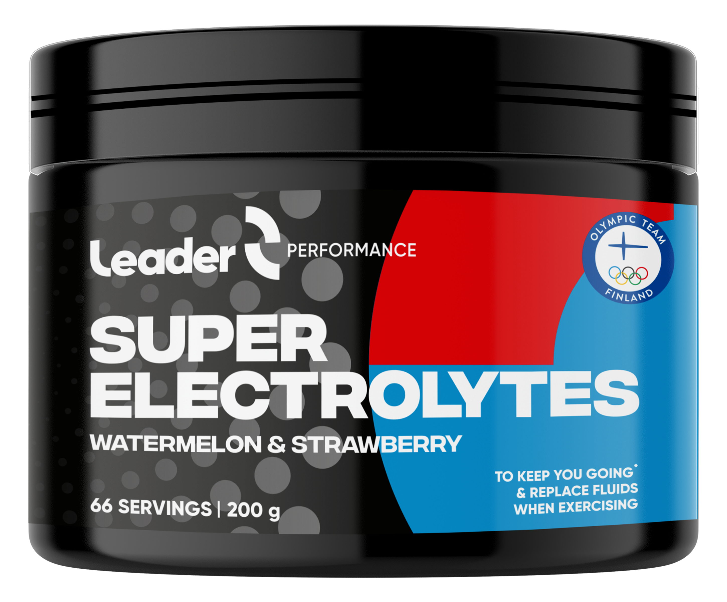 Leader Performance Super Electrolytes vesimelonin ja mansikanmakuinen elektrolyyttijauhe 200 g
