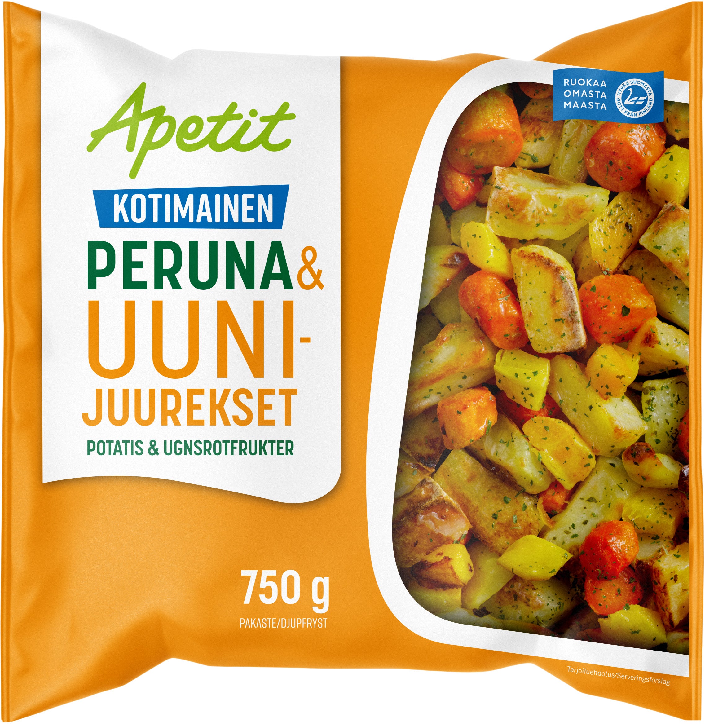 Apetit Kotimainen Peruna &amp; uunijuures kasvissekoitus pakaste 750g