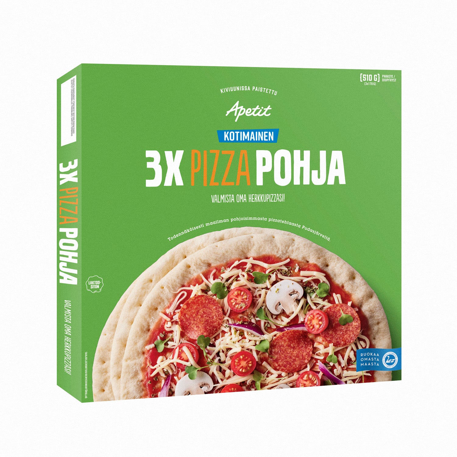 Apetit Kotimainen Pizzapohja pakaste 3x170g
