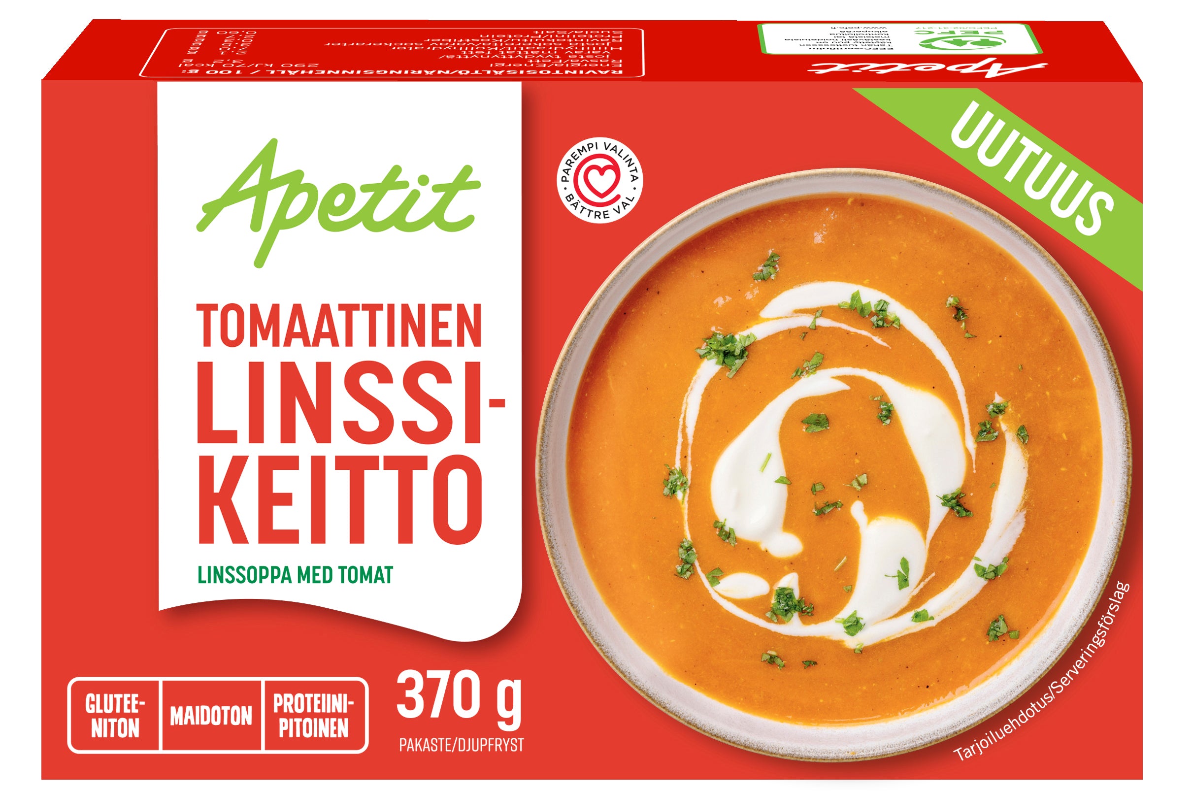 Apetit Tomaattinen linssikeitto pakaste 370g