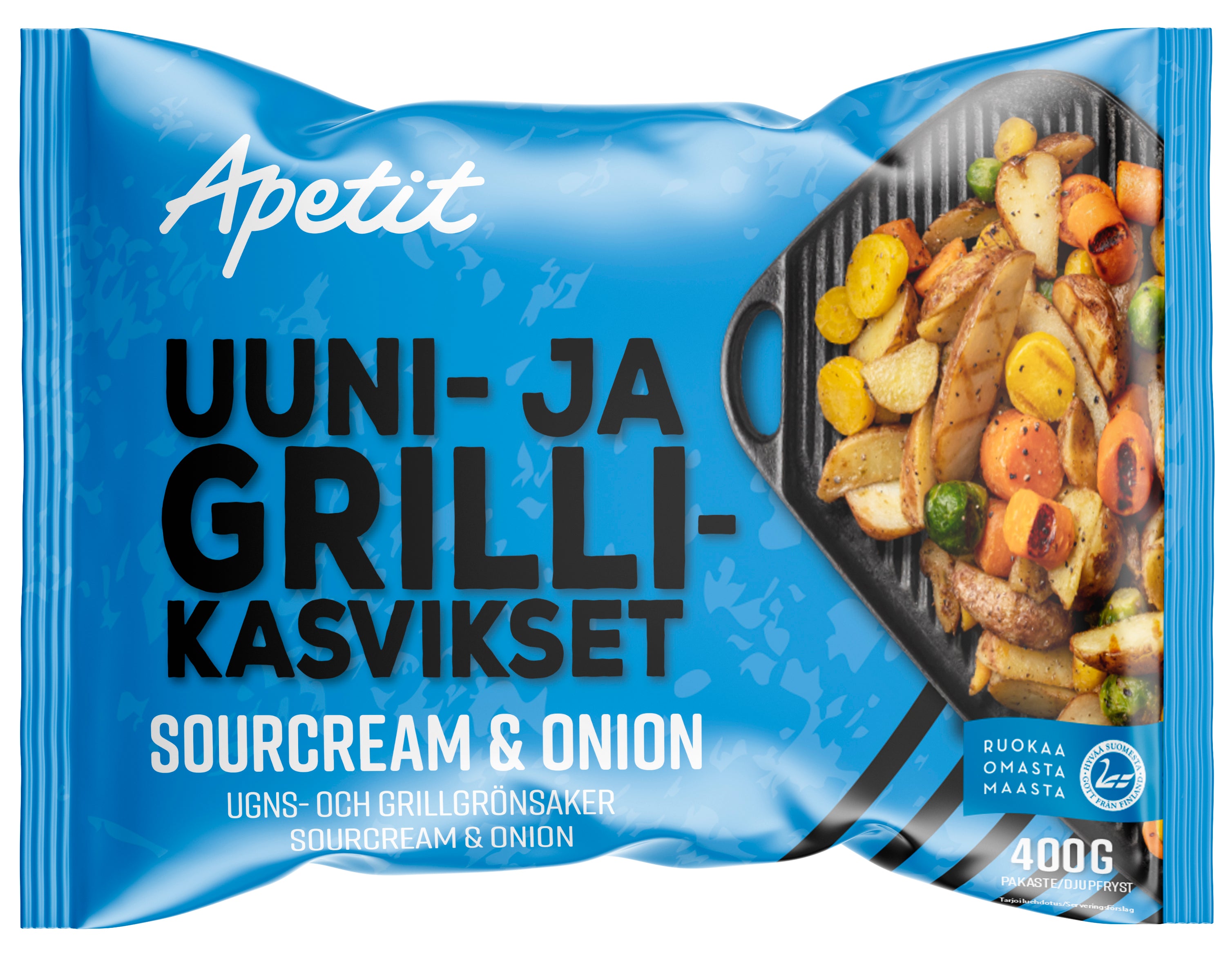 Apetit Uuni-&amp; grillikasvikset Pakaste à la crème sure et à l'oignon 400g
