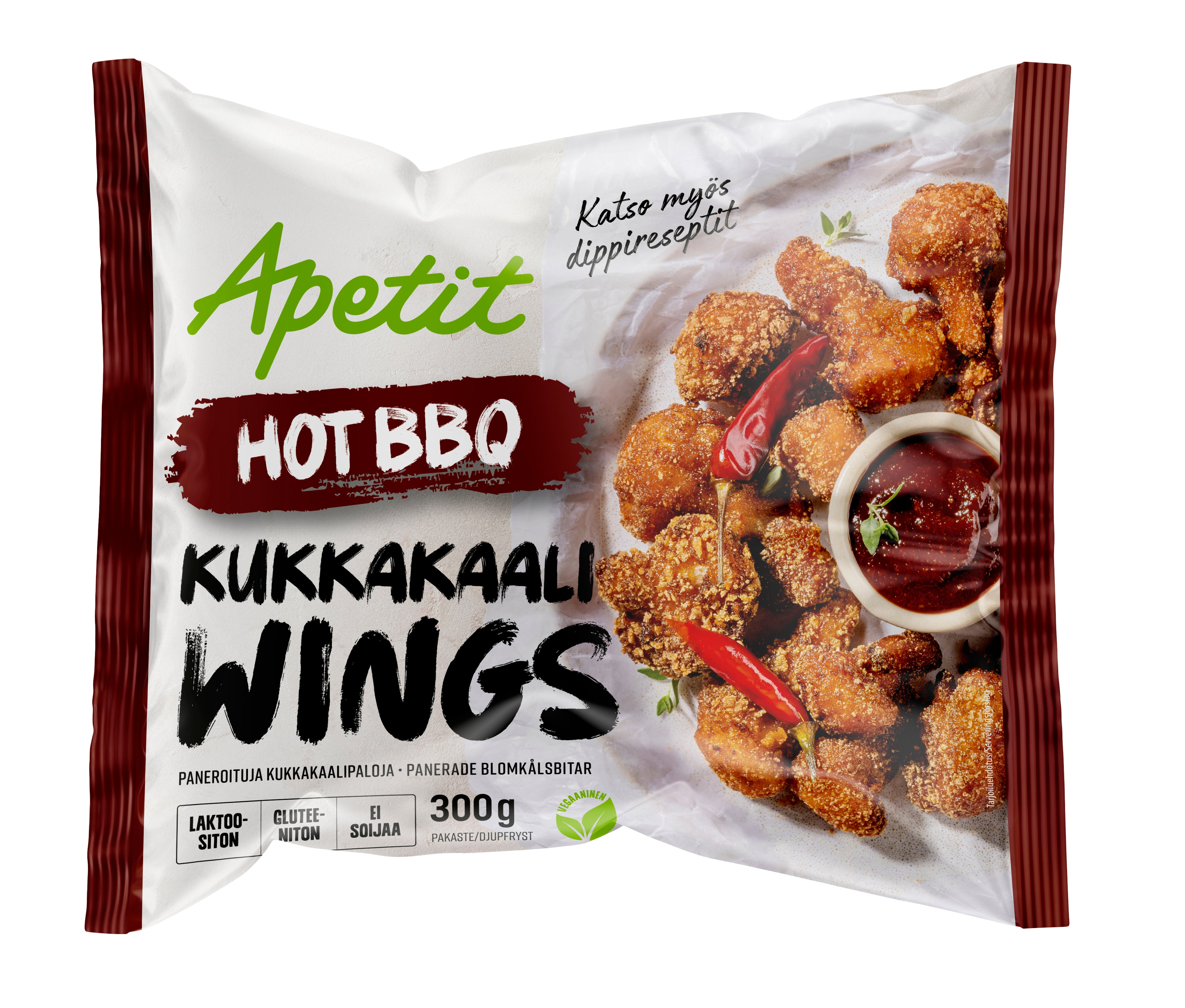 Apetit Kukkakaaliwings Pakaste barbecue chaud 300g