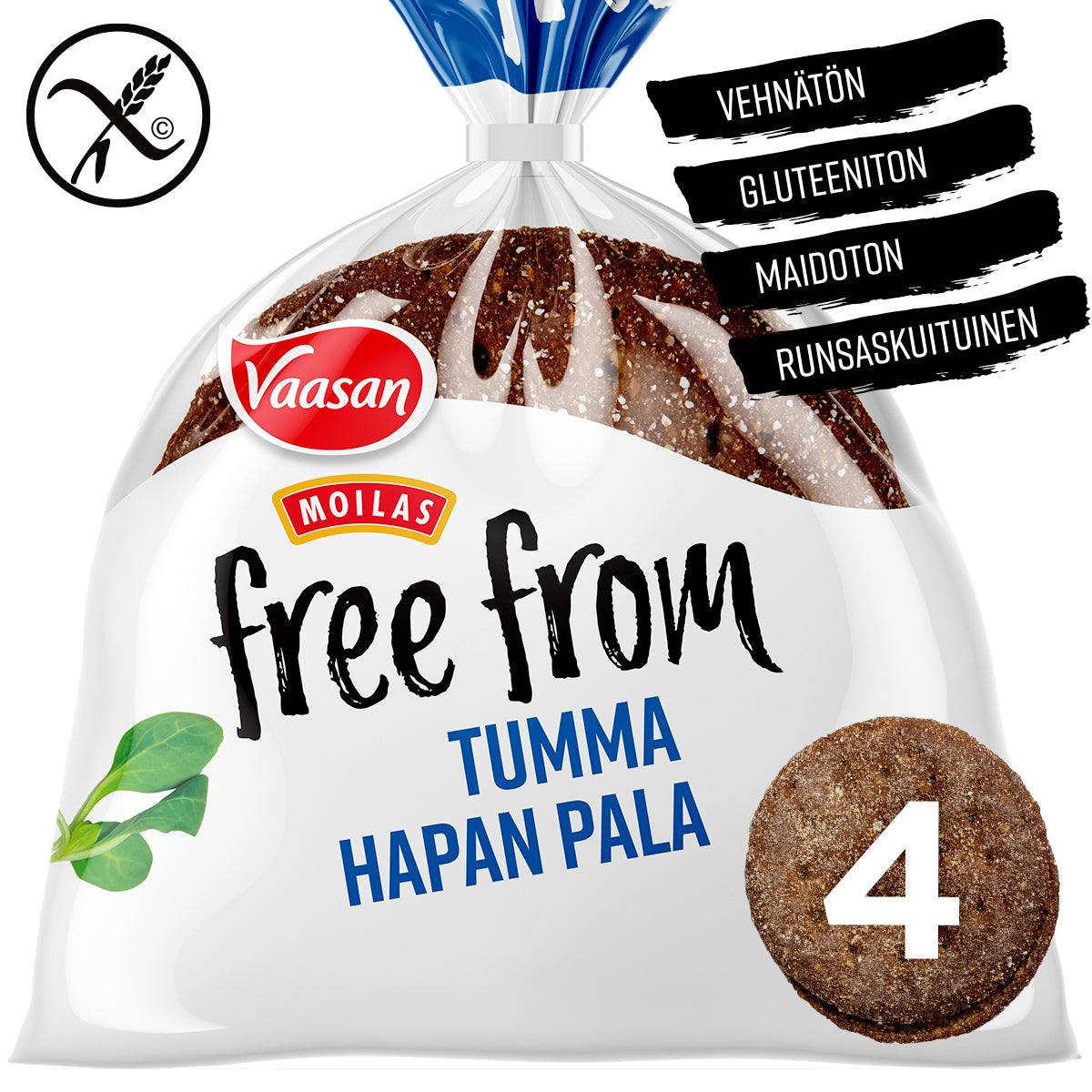 Vaasan Moilas sans Tumma hapanpala 280g 4kpl gluteéniton