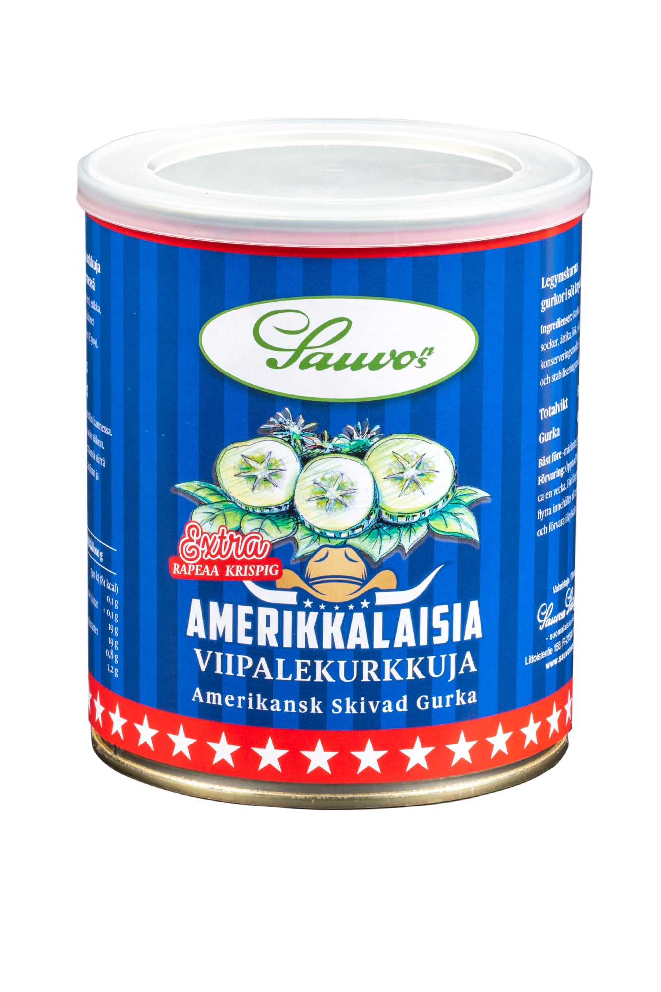 Sauvon 850/460 g makeassa mausteliemessä Amerikkalaista viipalekurkkua