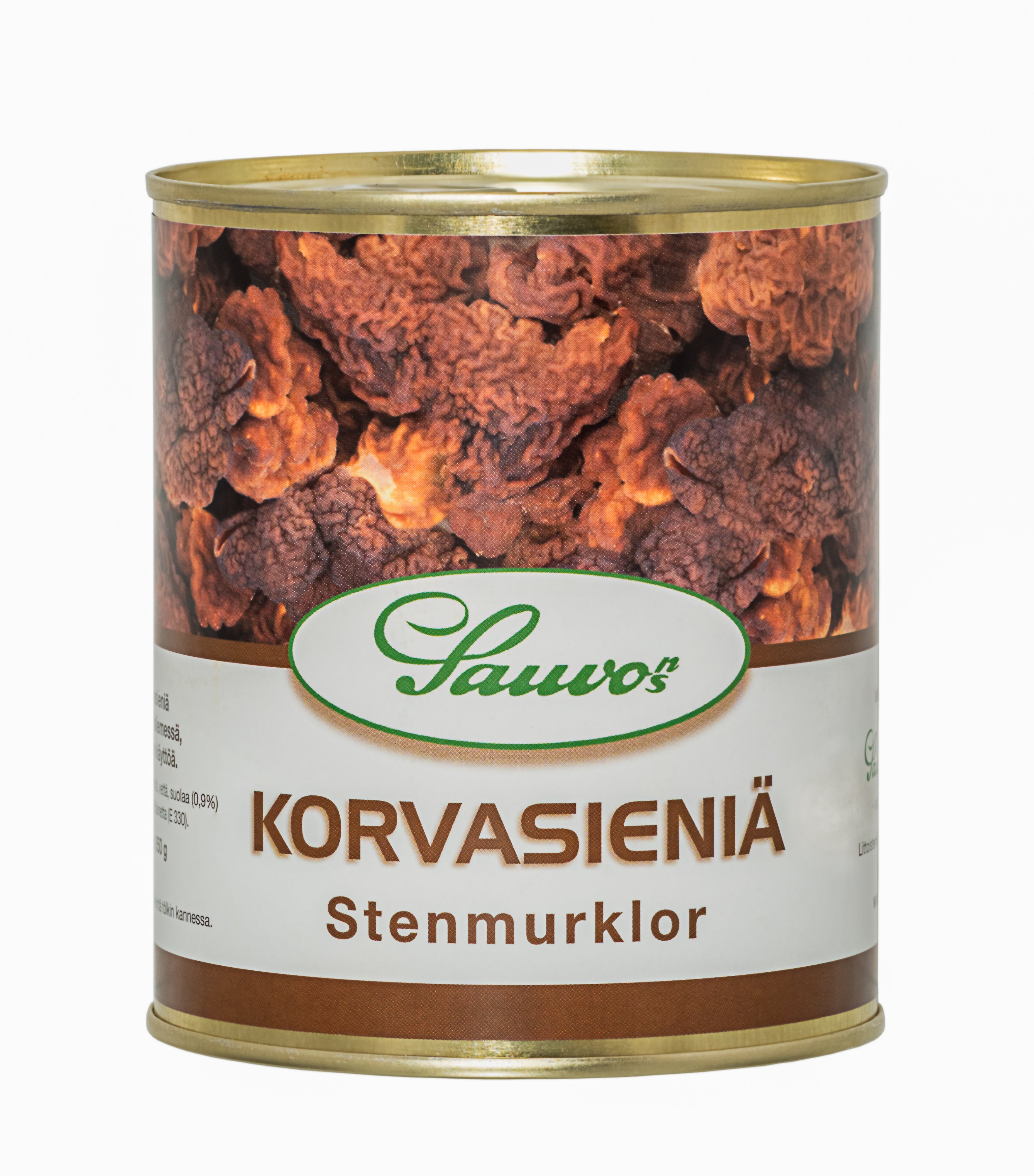 Sauvon korvasieniä miedossa suolaliemessä  850/500g