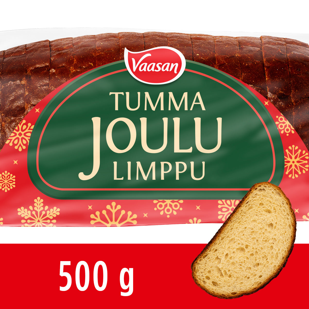 Vaasan Tumma Joululimppu 500g viipaloitu maustettu sekaleipä
