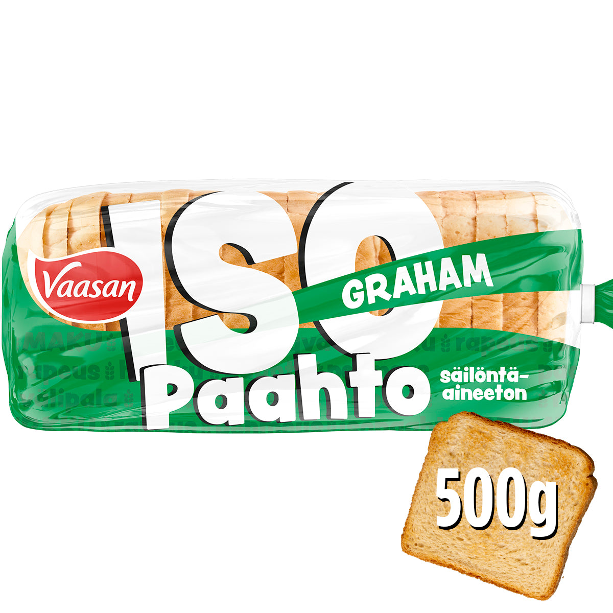 Vaasan ISOpaahto Graham 500 g paahtoleipä