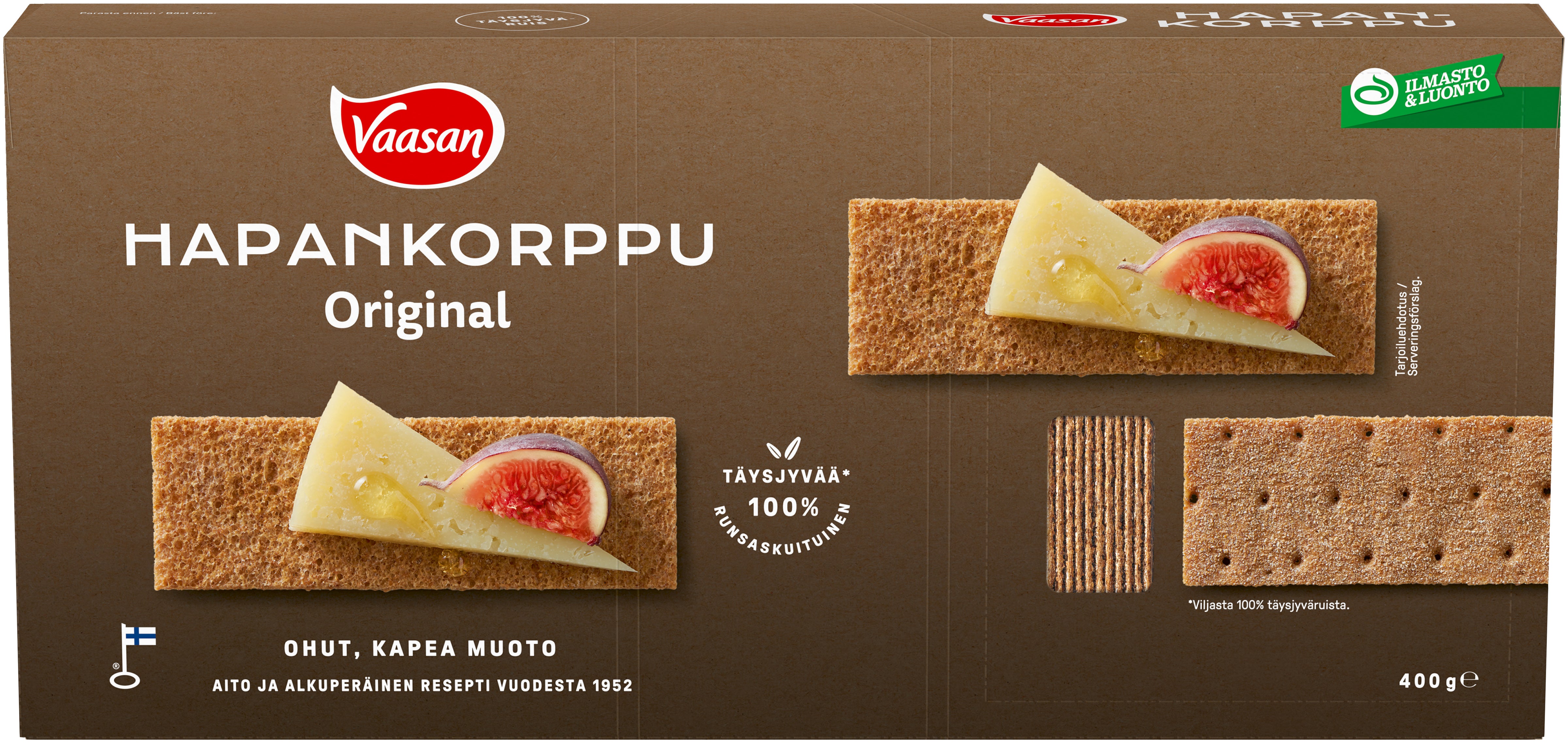 VAASAN Original Hapankorppu 400 g täysjyväruishapankorppu