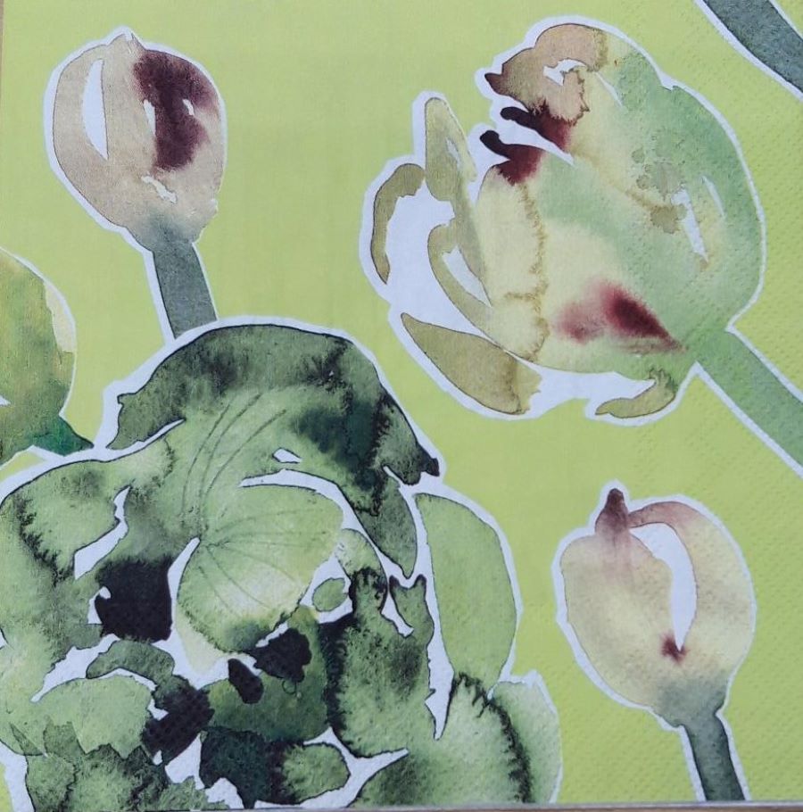 Pentik 33cm Lilia keltainen 20kpl lautasliina