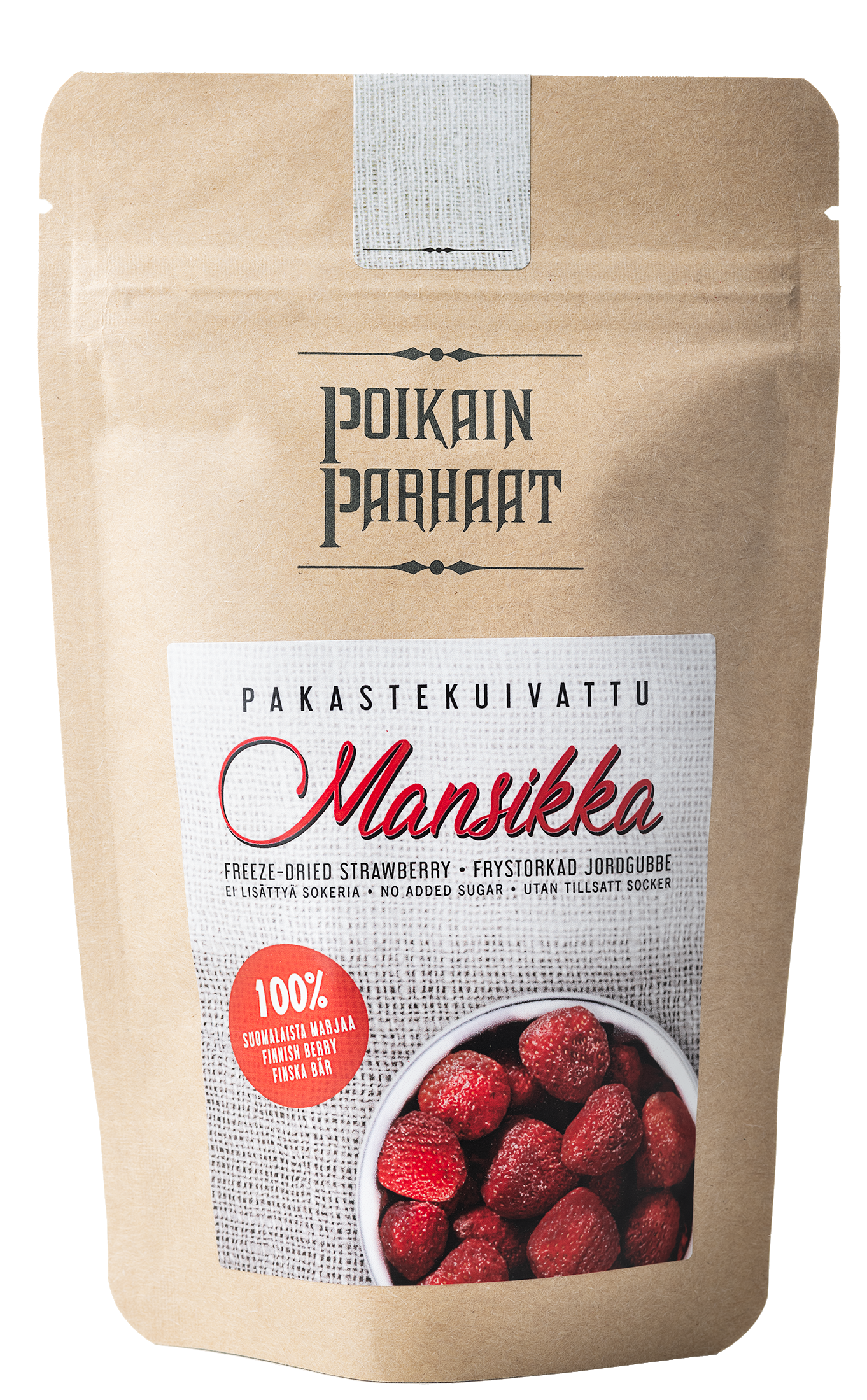 Poikain Parhaat Pakastekuivattu mansikka 10g