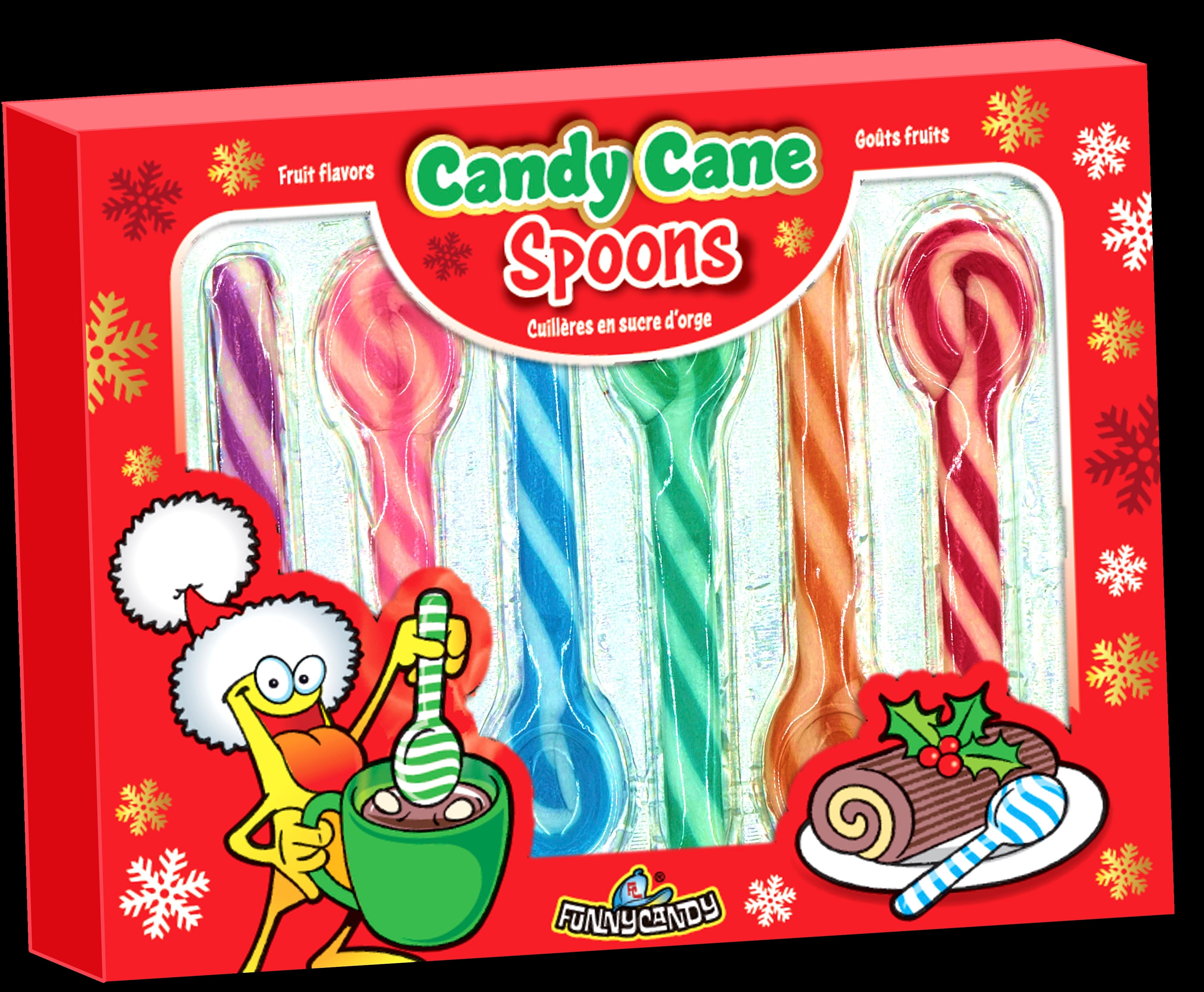 Funny Candy Candy Cane Spoons Tutti Frutti karkkikeppi 72g
