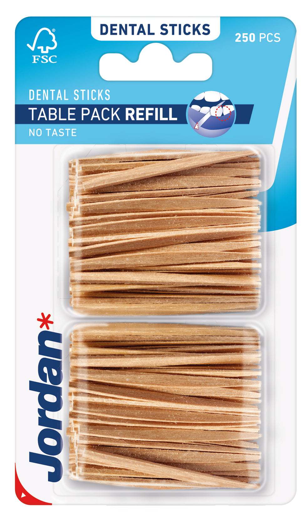 Jordan hammastikku2X125kpl täyttöpakkaus