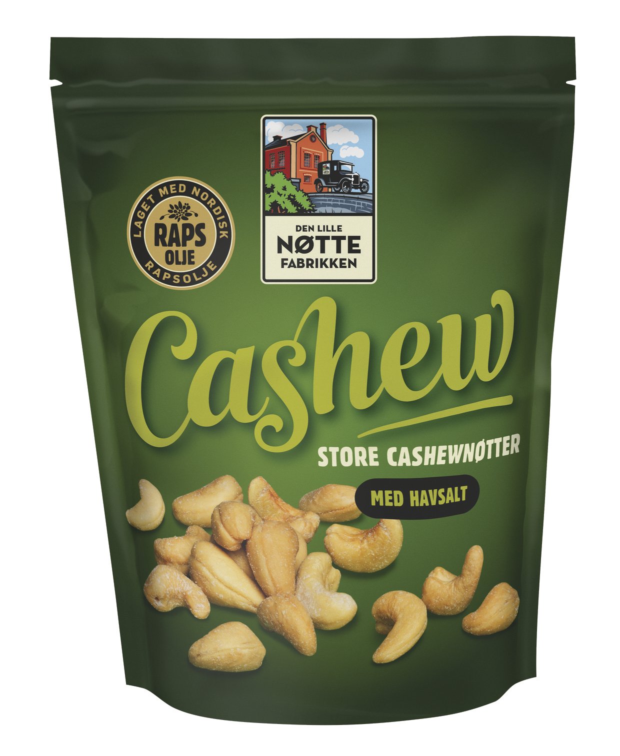 Den Lille Nøttefabrikken Cashew merisuola 250g