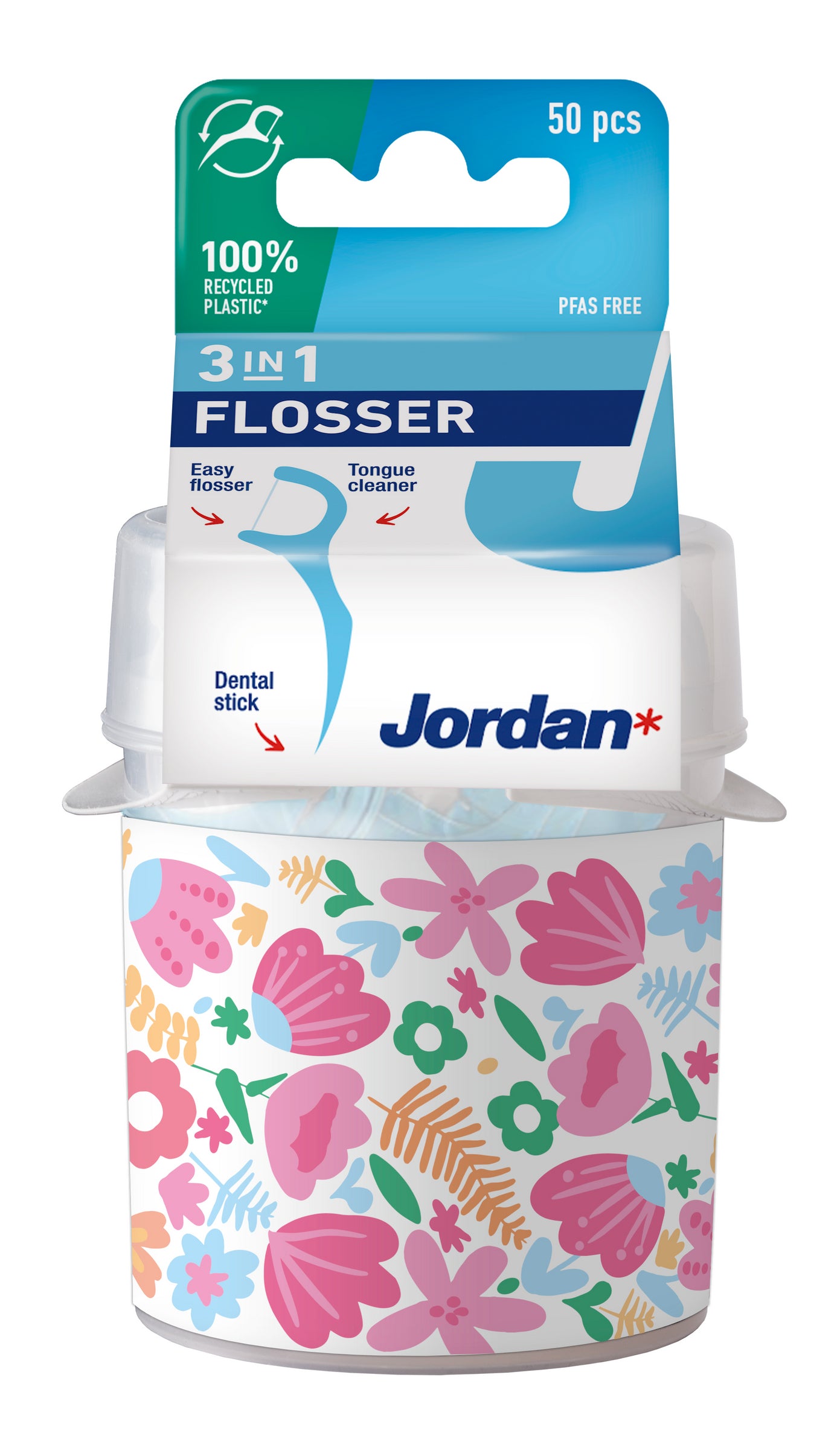 Jordan hammaslankain 50kpl 3-in-1 flosse