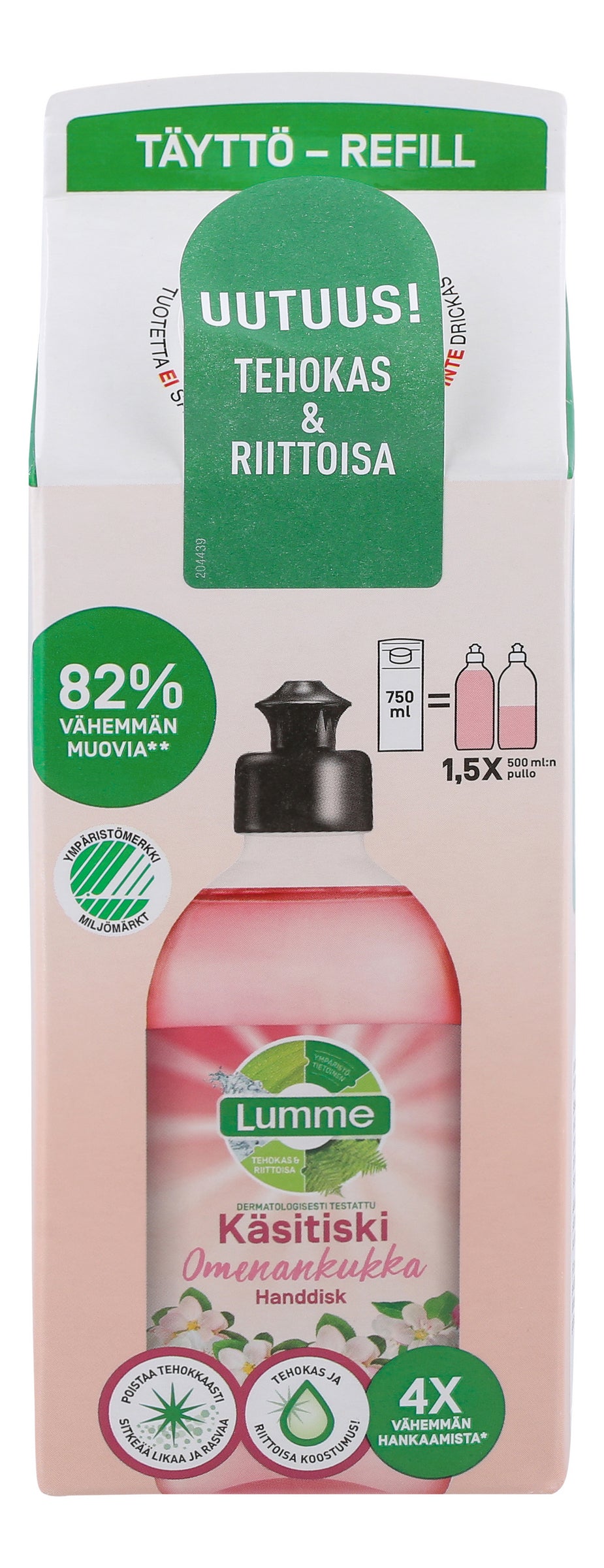 Lumme käsitiskiaine täyttö 750ml Omenank