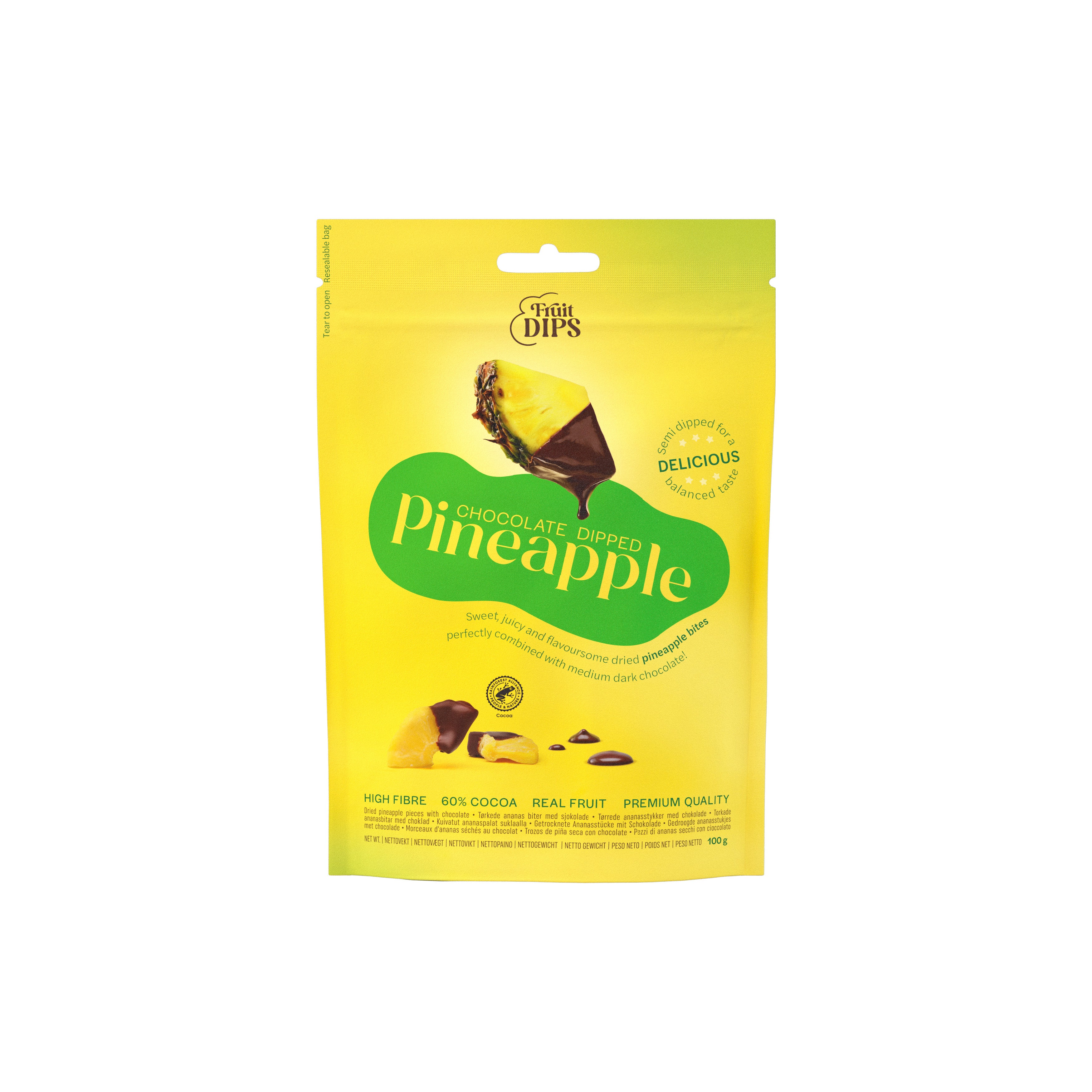 Fruit Dips Chocolate Dipped Pineapple 100g