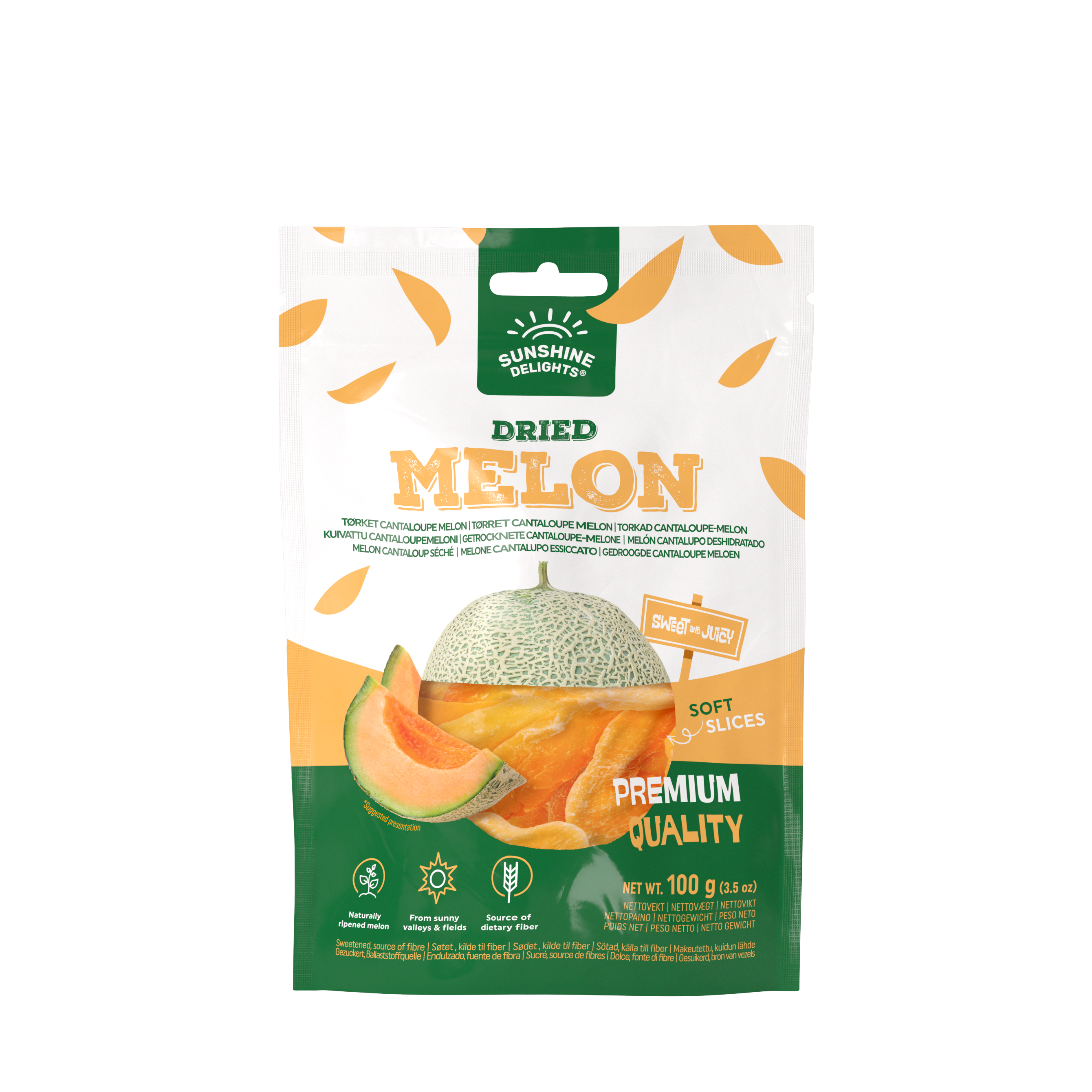 Sunshine Delights Kuivattu meloni 100g