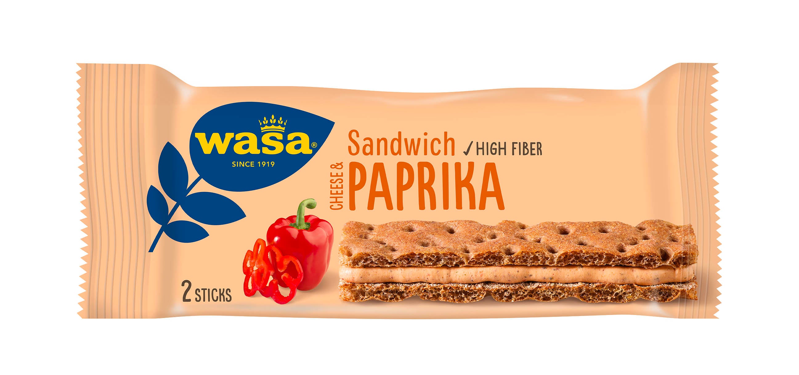 Wasa Sandwich juusto &amp; paprika leipomotuote 37g