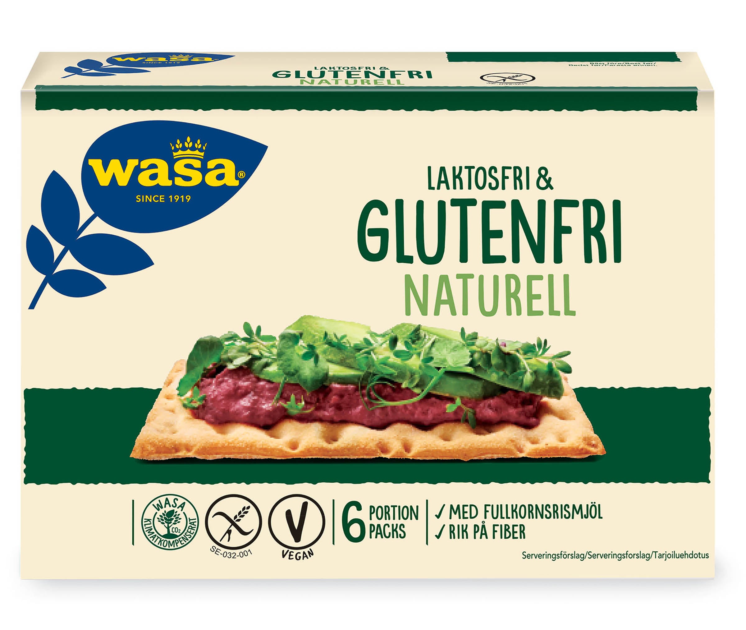 Wasa 240g gluteeniton ja laktoositon näkkileipä