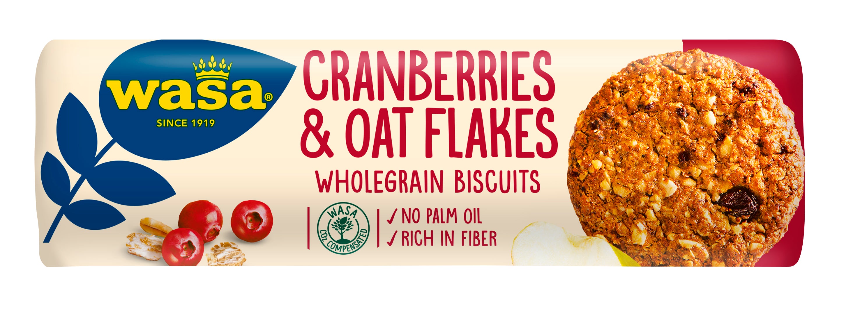 Wasa 250g Cranberries & Oat flakes biscuits