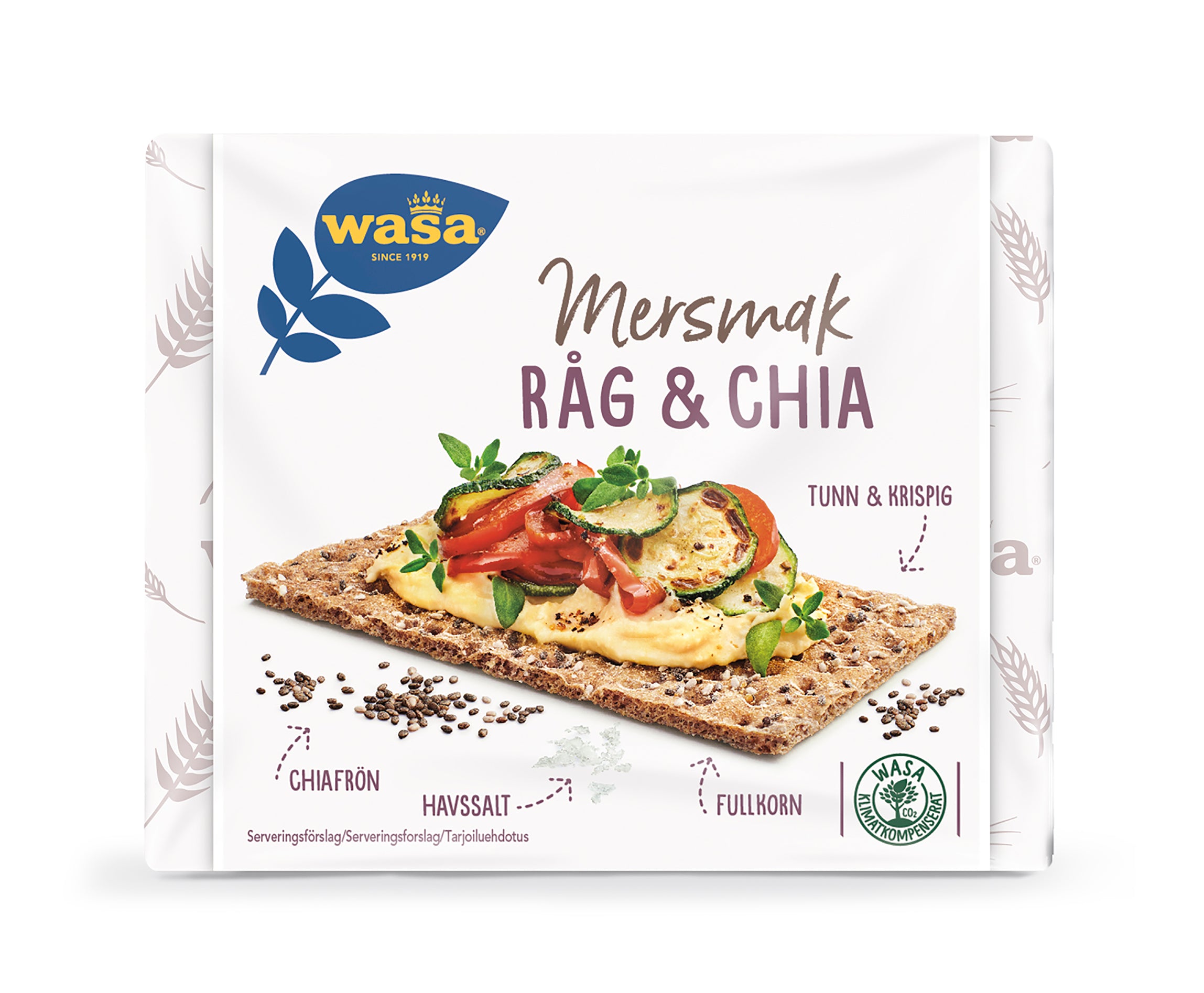 Wasa Mersmak Ruis &amp; Chia Näkkileipä 245g