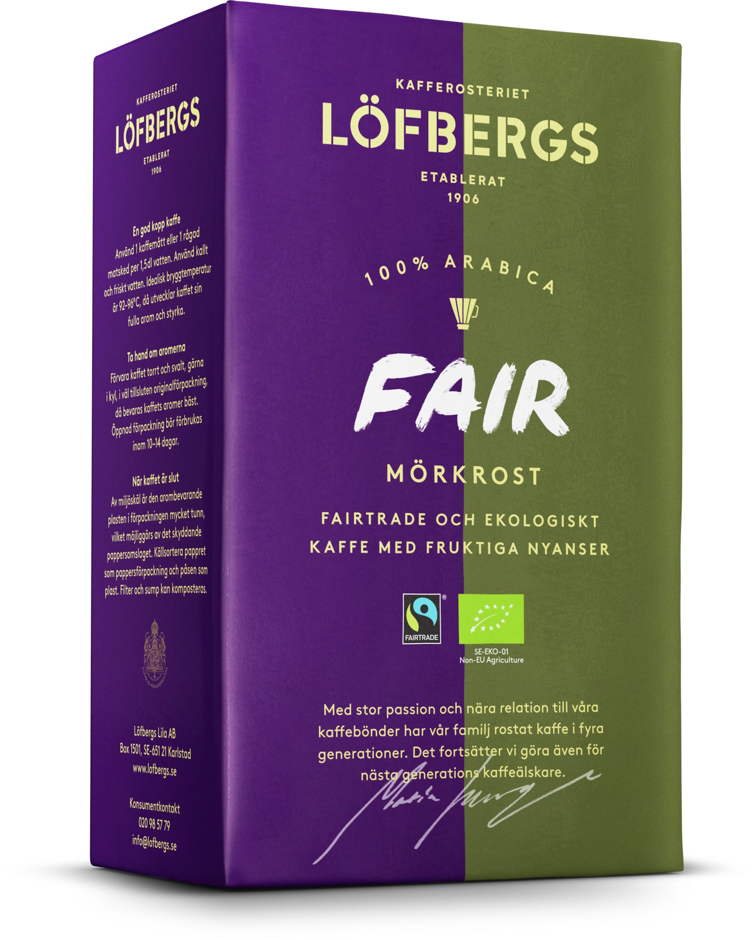 Löfbergs Fair Mörkrostat Kahvi 450g Reilu Kauppa Luomu