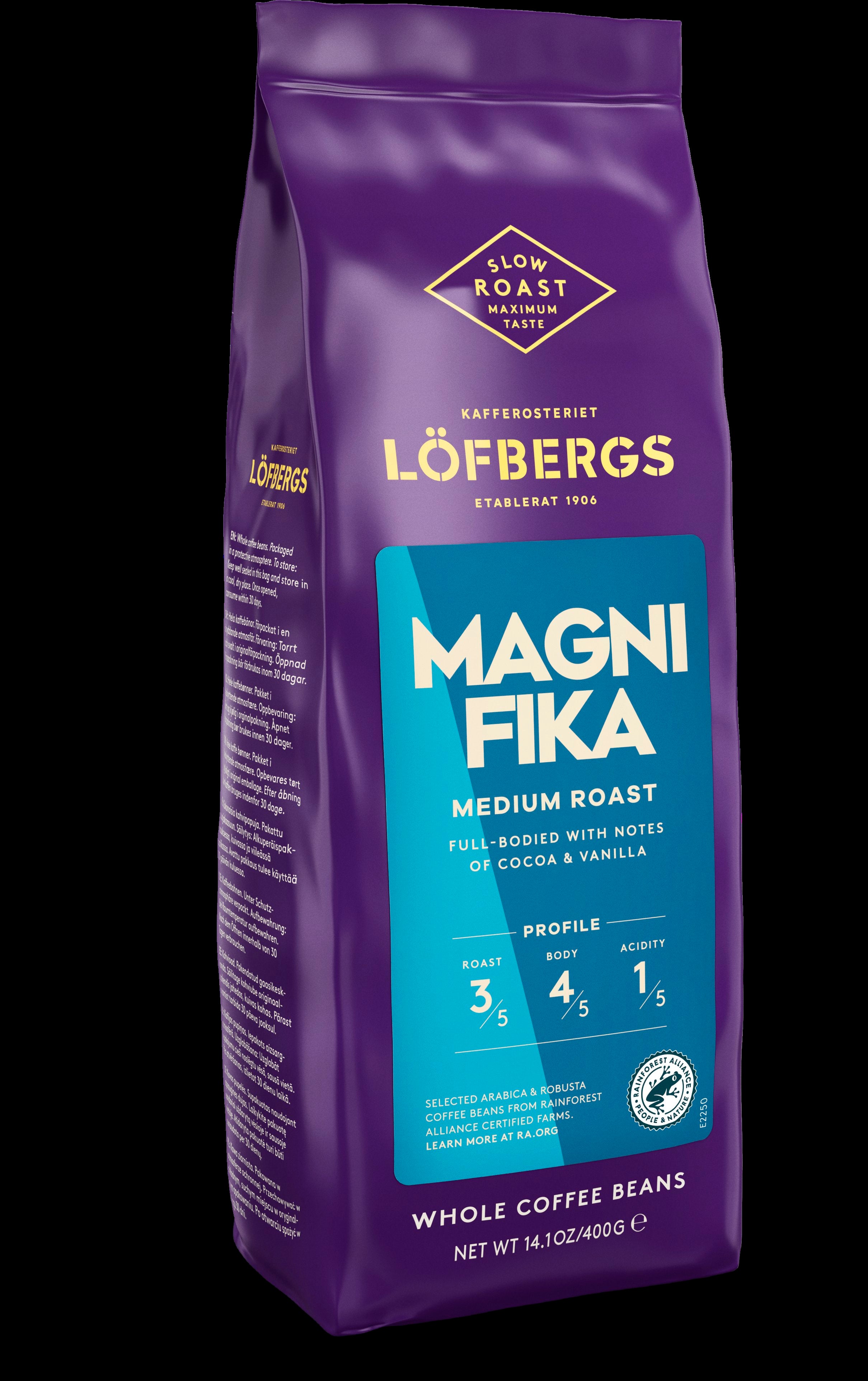 Löfbergs Magnifika Papukahvi 400 G Rainforest Alliance