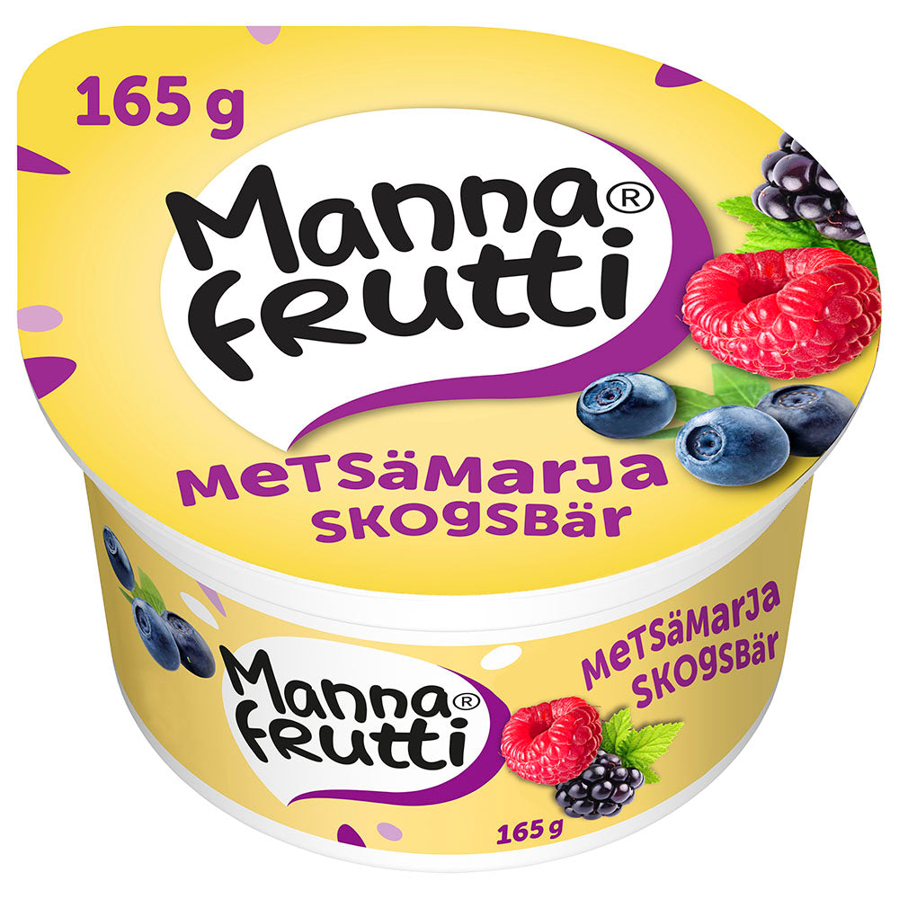 Mannafrutti metsämarja mannavälipala 165g