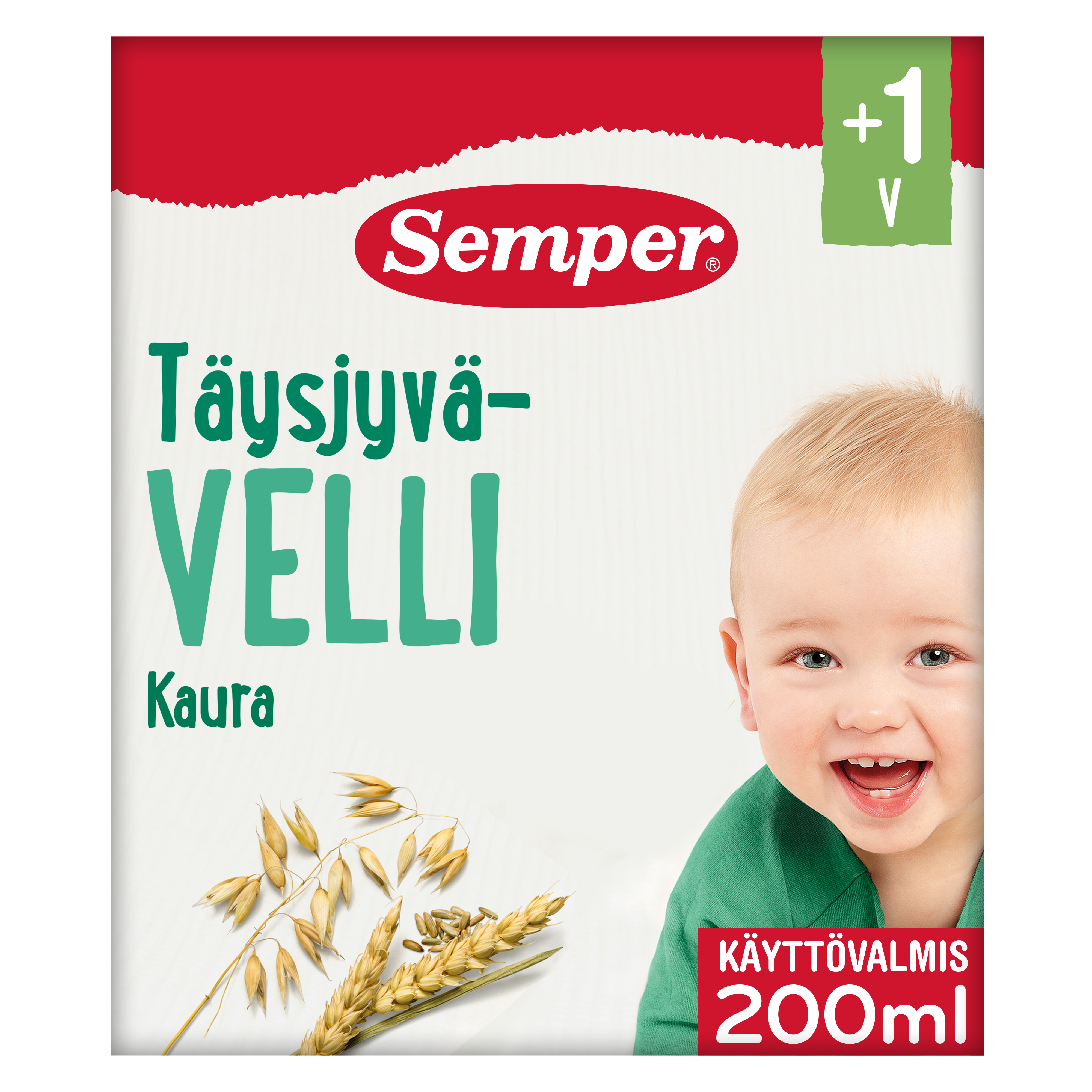 Semper Täysjyvävelli Kaura 1v käyttövalmis velli 200ml