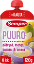 Semper Puuro päärynä mango banaani & omena 6kk käyttövalmis lastenpuuro 120g