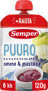 Semper Puuro Omena & mustikka 6kk käyttövalmis lastenpuuro 120g