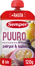 Semper Puuro Päärynä & luumu 6kk käyttövalmis lastenpuuro 120g