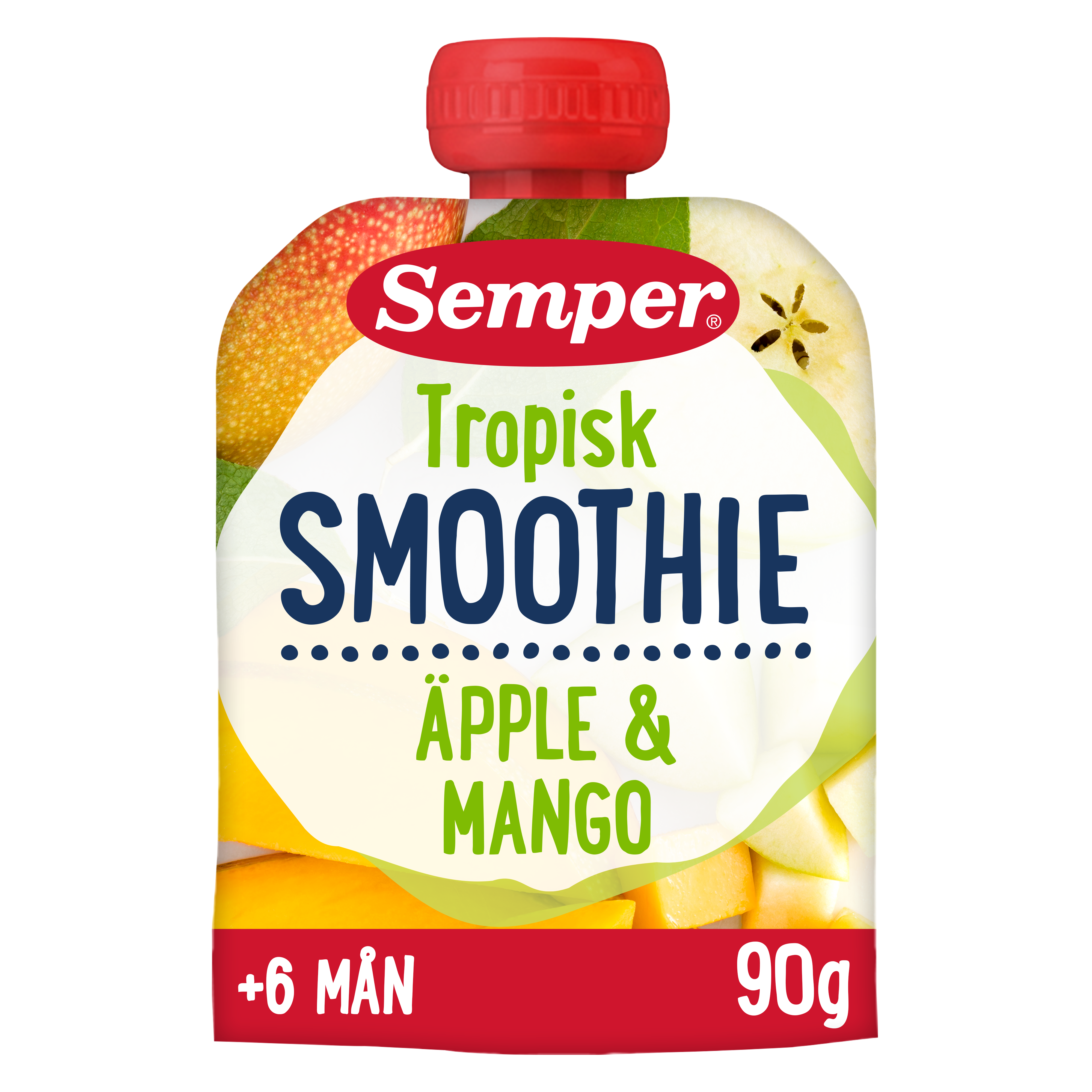 Semper Smoothie Tropisk Omena&Mango 6kk hedelmäsose 90g