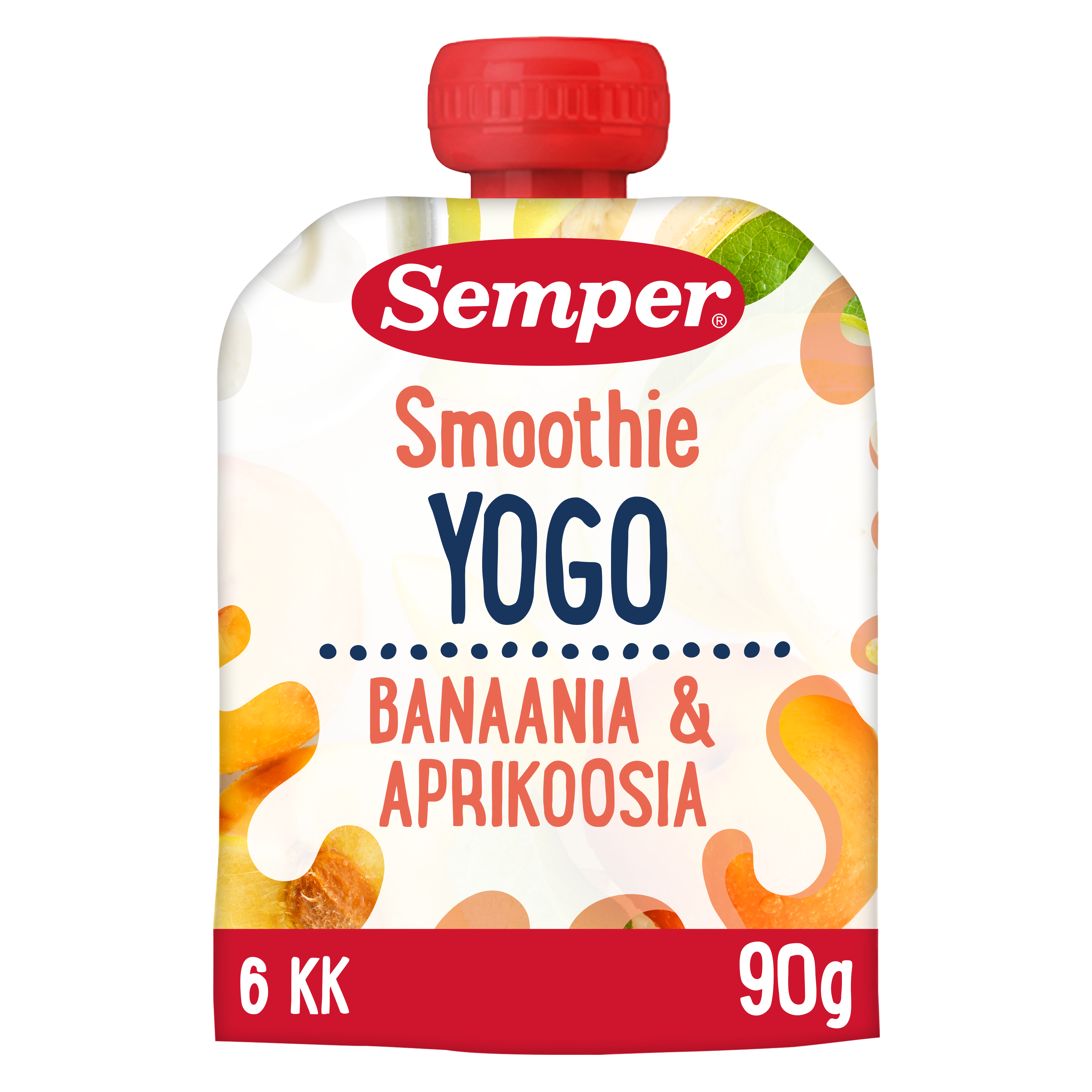 Semper Yogo Smoothie Banaani & aprikoosi 6kk jogurtti-hedelmäsose 90g