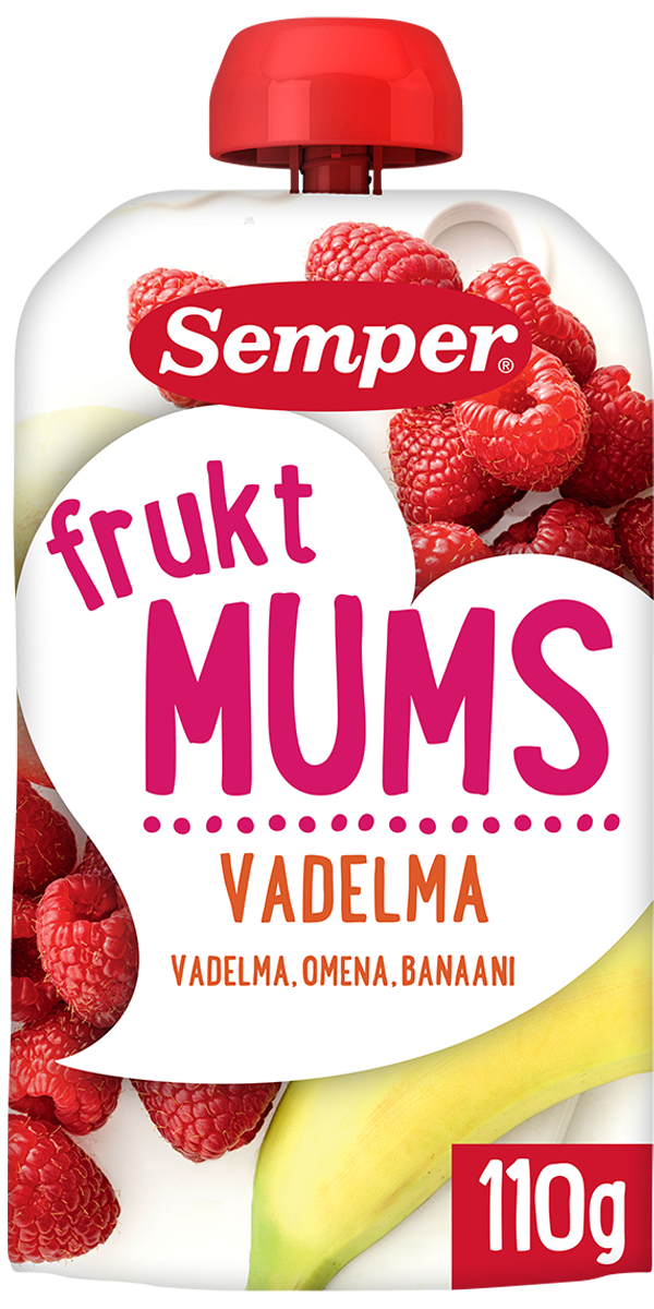 Semper Fruktmums Vadelma 6kk hedelmäsose 110g