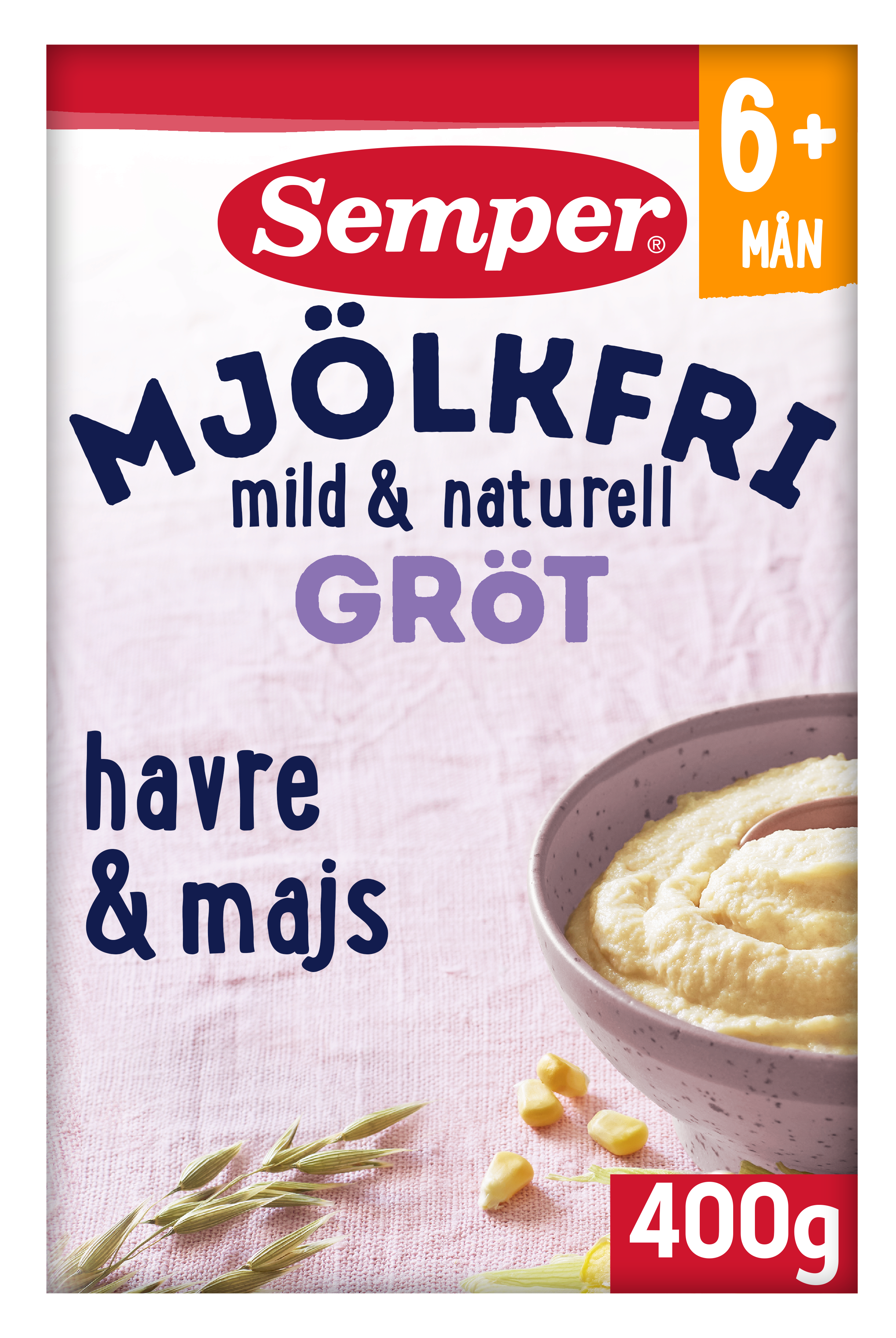 Semper Maidoton Puuro kaura & maissi 6kk puurojauhe 400g