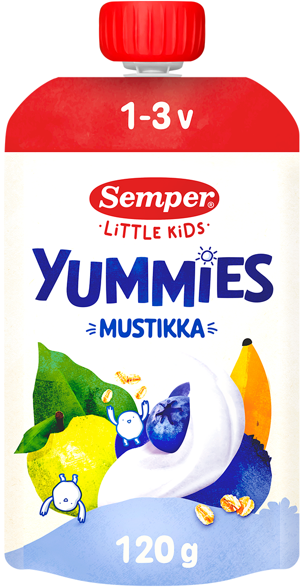 Semper Yummies smoothie mustikka 120g 1-3 vuotiaille