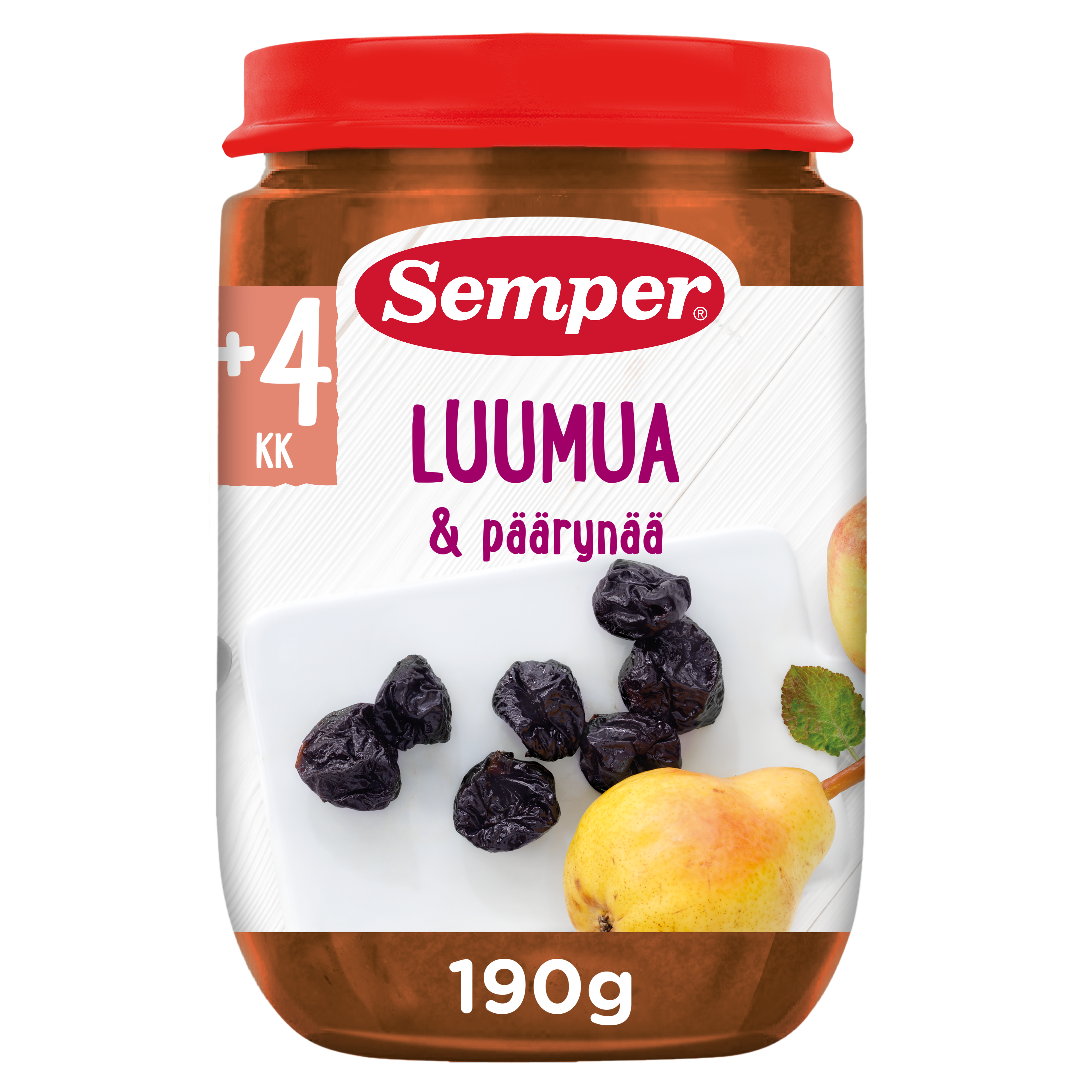 Semper Luumu päärynä & omena 4kk lasten hedelmäsose 190g