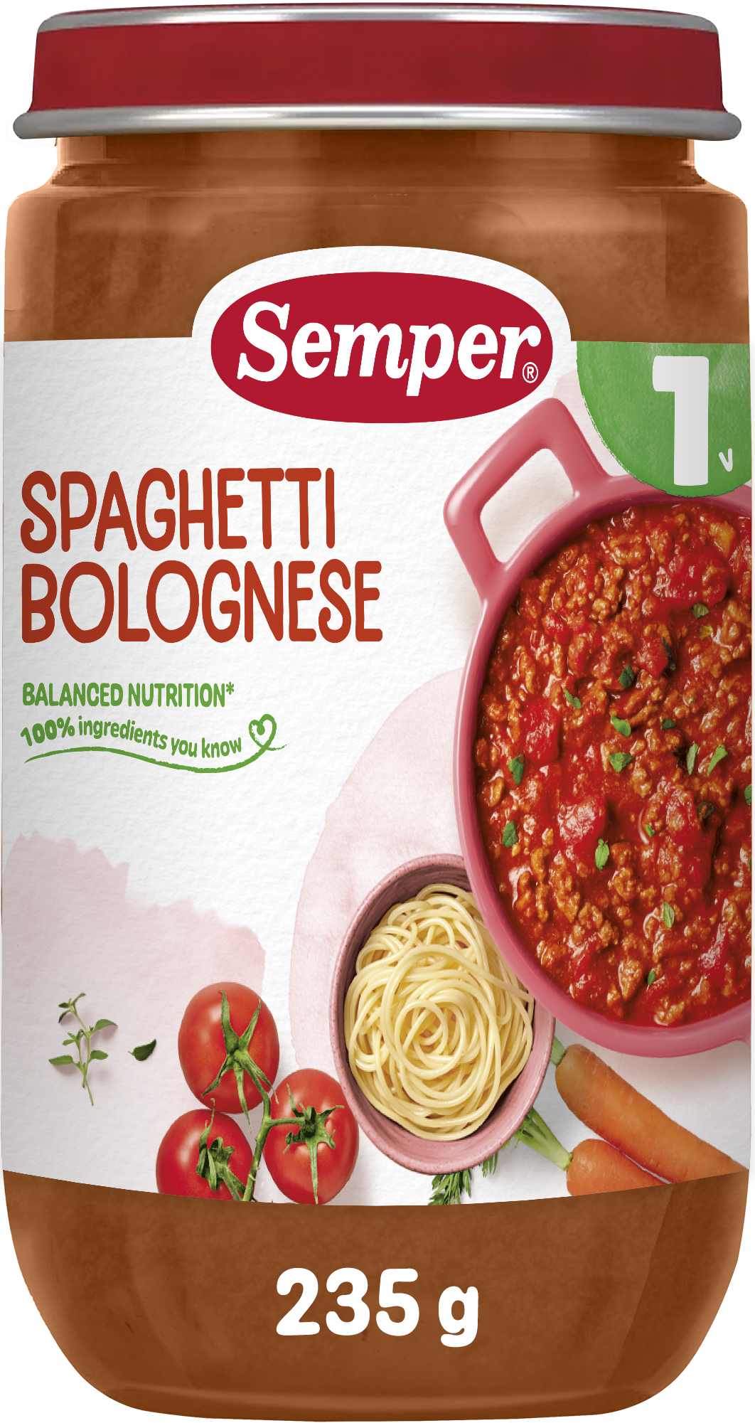 Semper Spagetti Bolognese 1v lastenateria 235g
