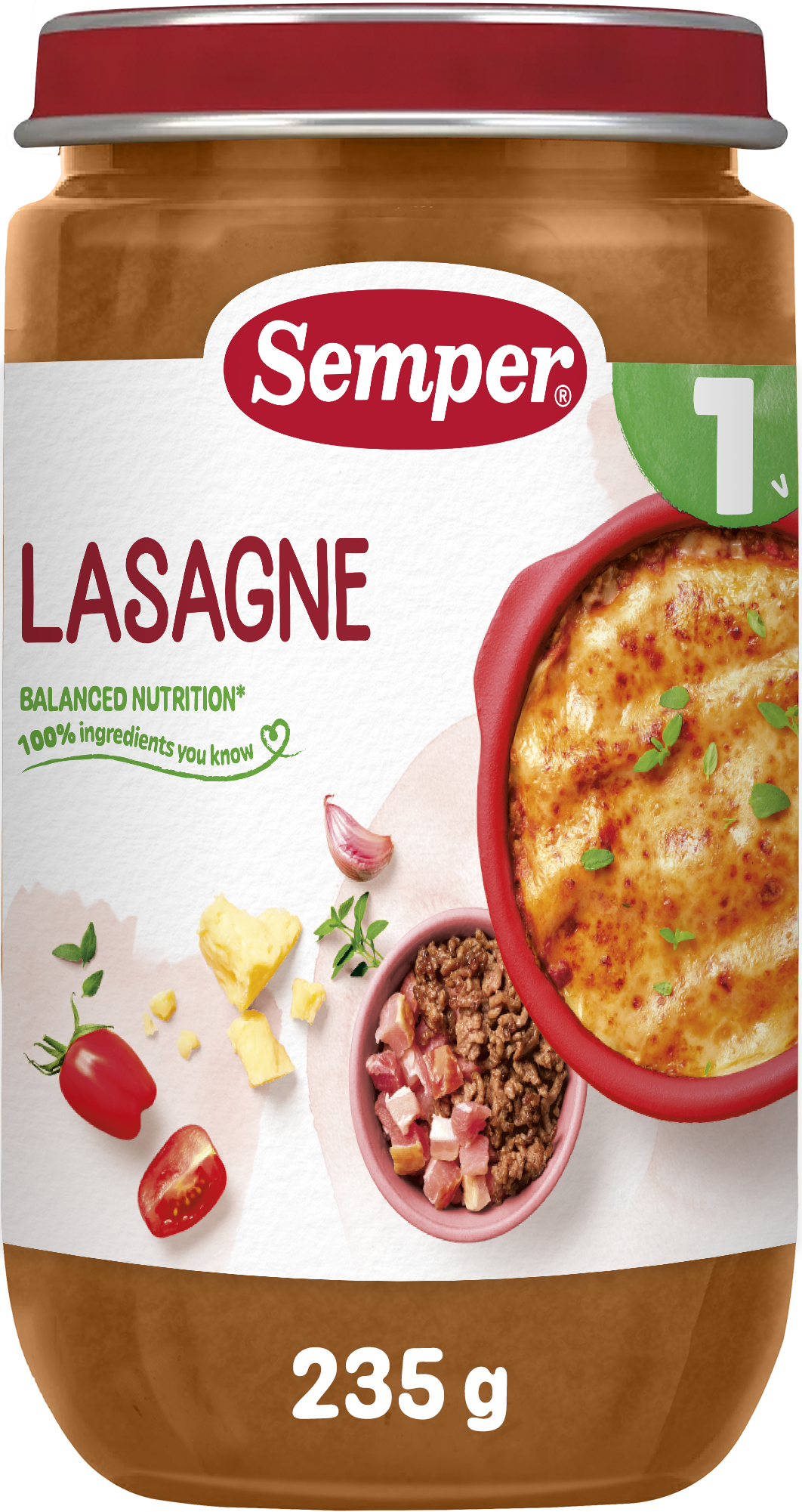 Semper Lasagne 1v lastenateria 235g
