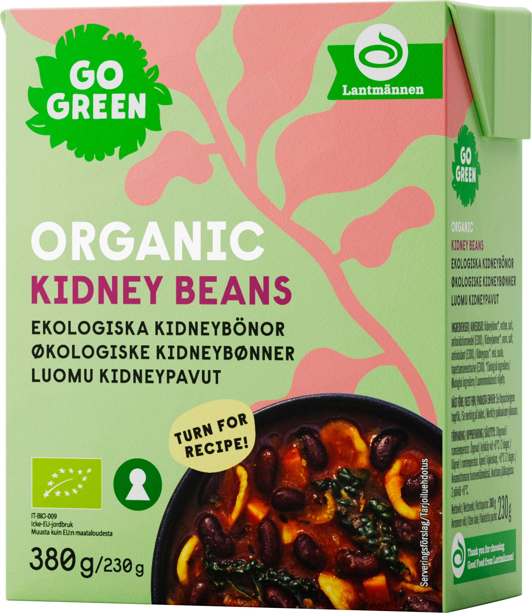 GoGreen Luomu Kidneypavut  380g