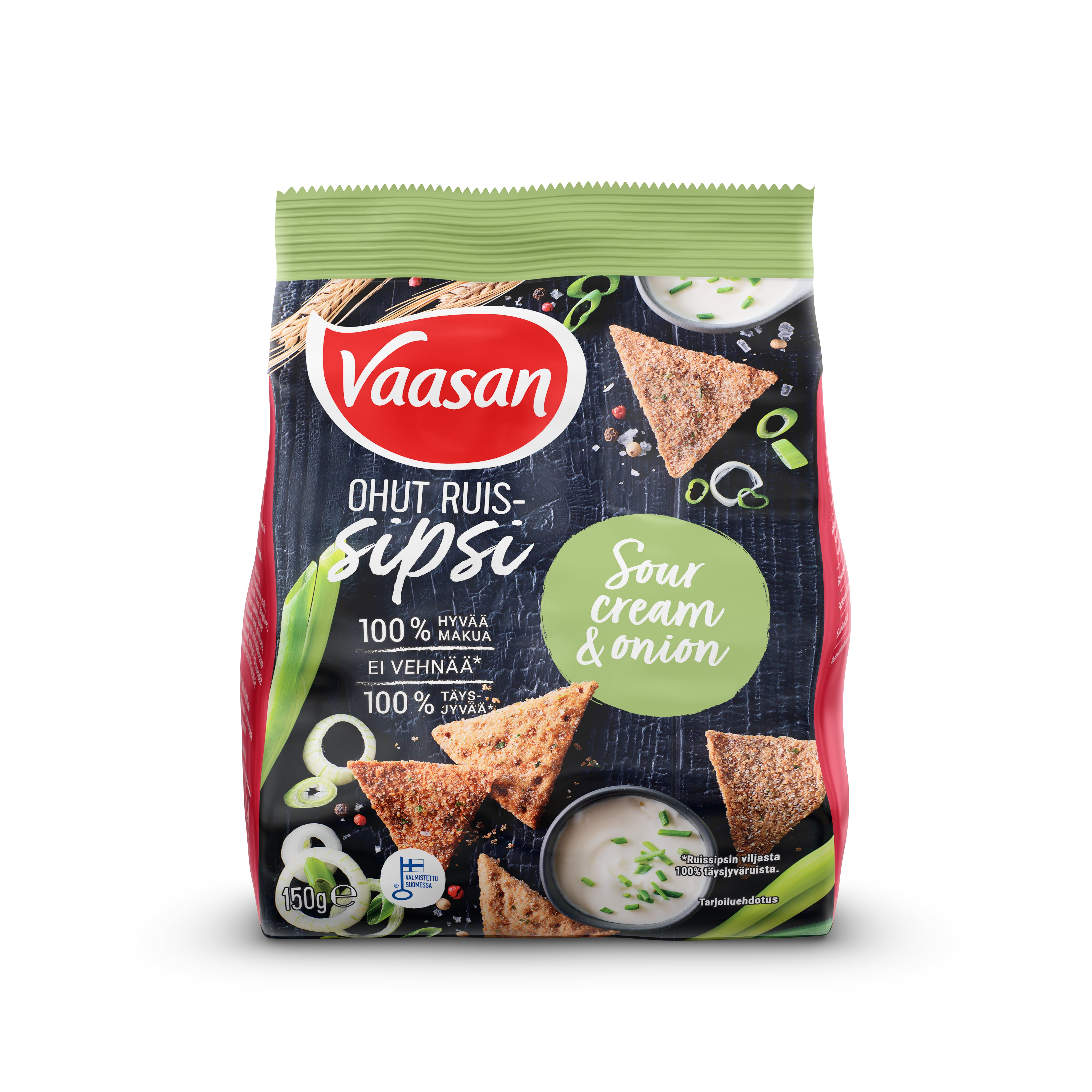 Vaasan Ruissipsi 150g Crème Sure-Oignon