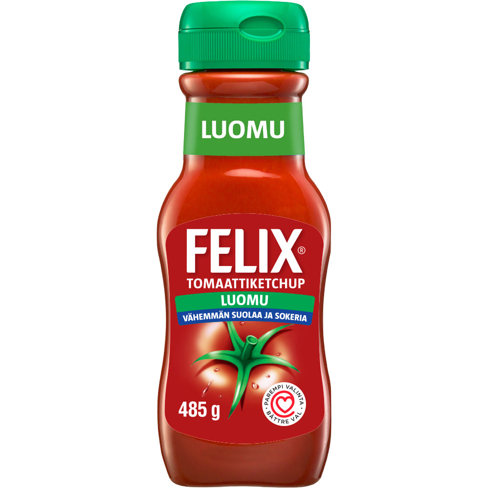 Felix Luomu vähemmän suolaa et sokeria ketsuppi 485g