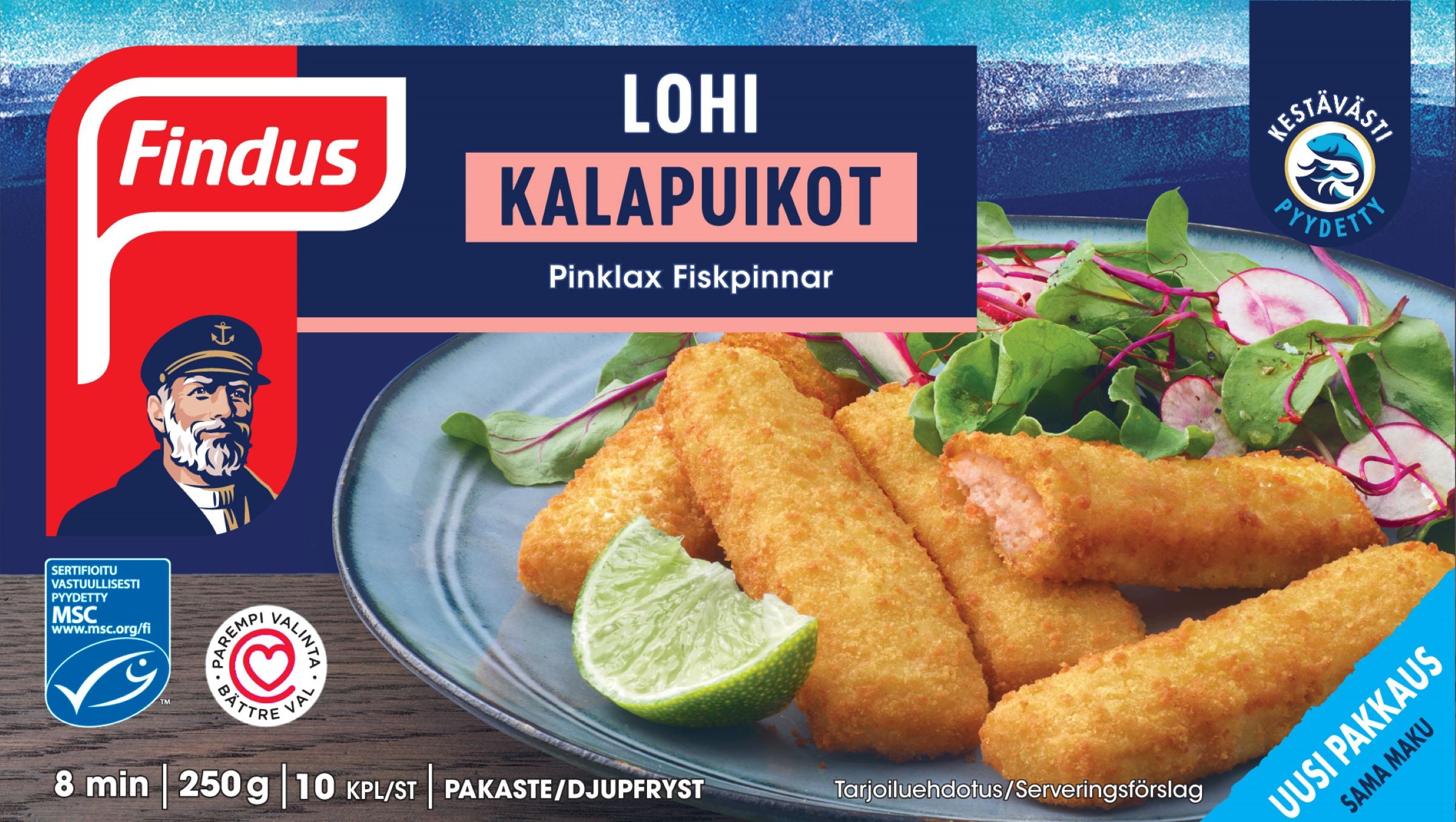 Findus Lohi kalapuikot MSC 250g, pakaste