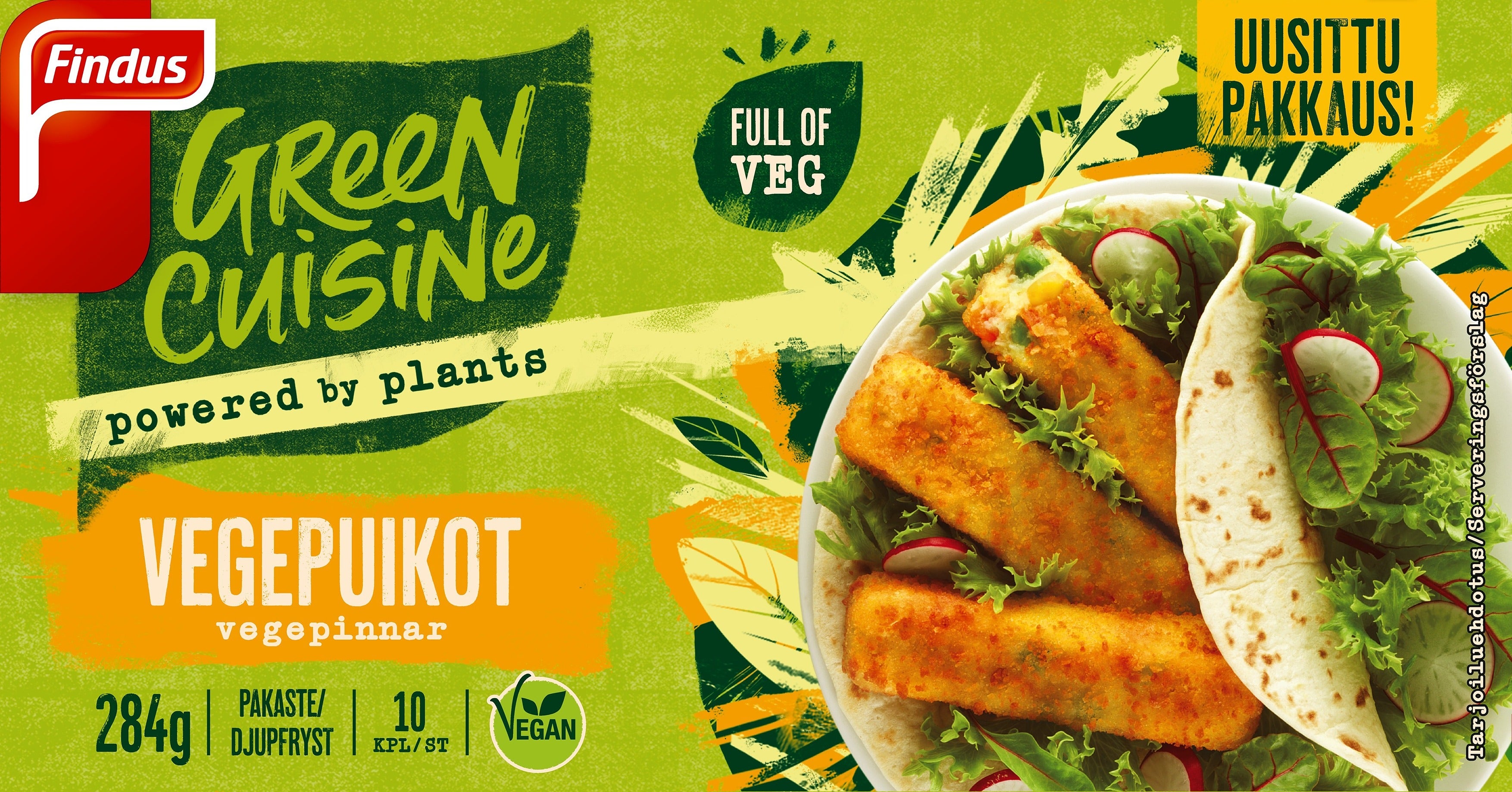 Findus Green Cuisine Vegepuikot 284g, pakaste