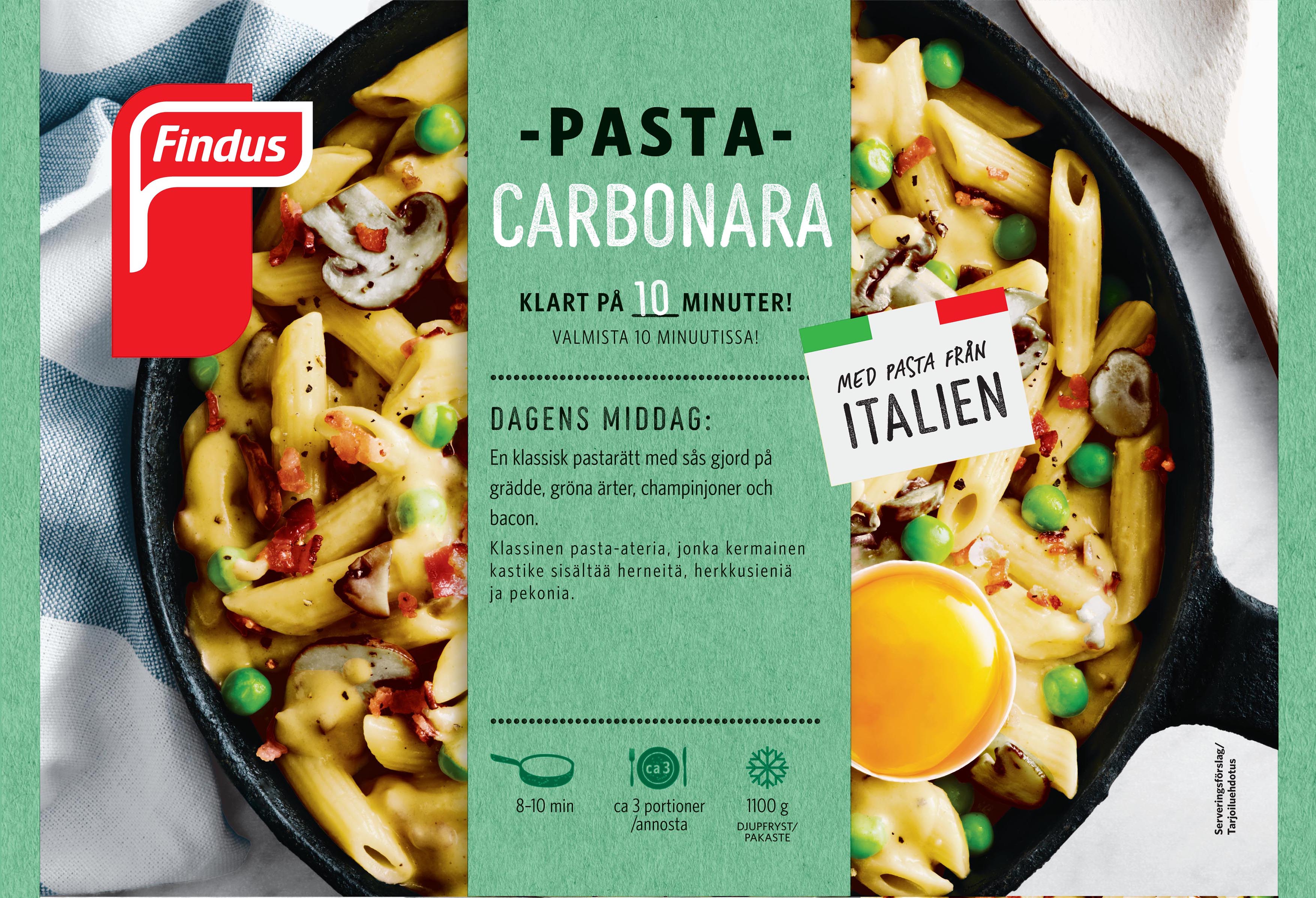 Findus Pasta Carbonara 1100 g, pakaste