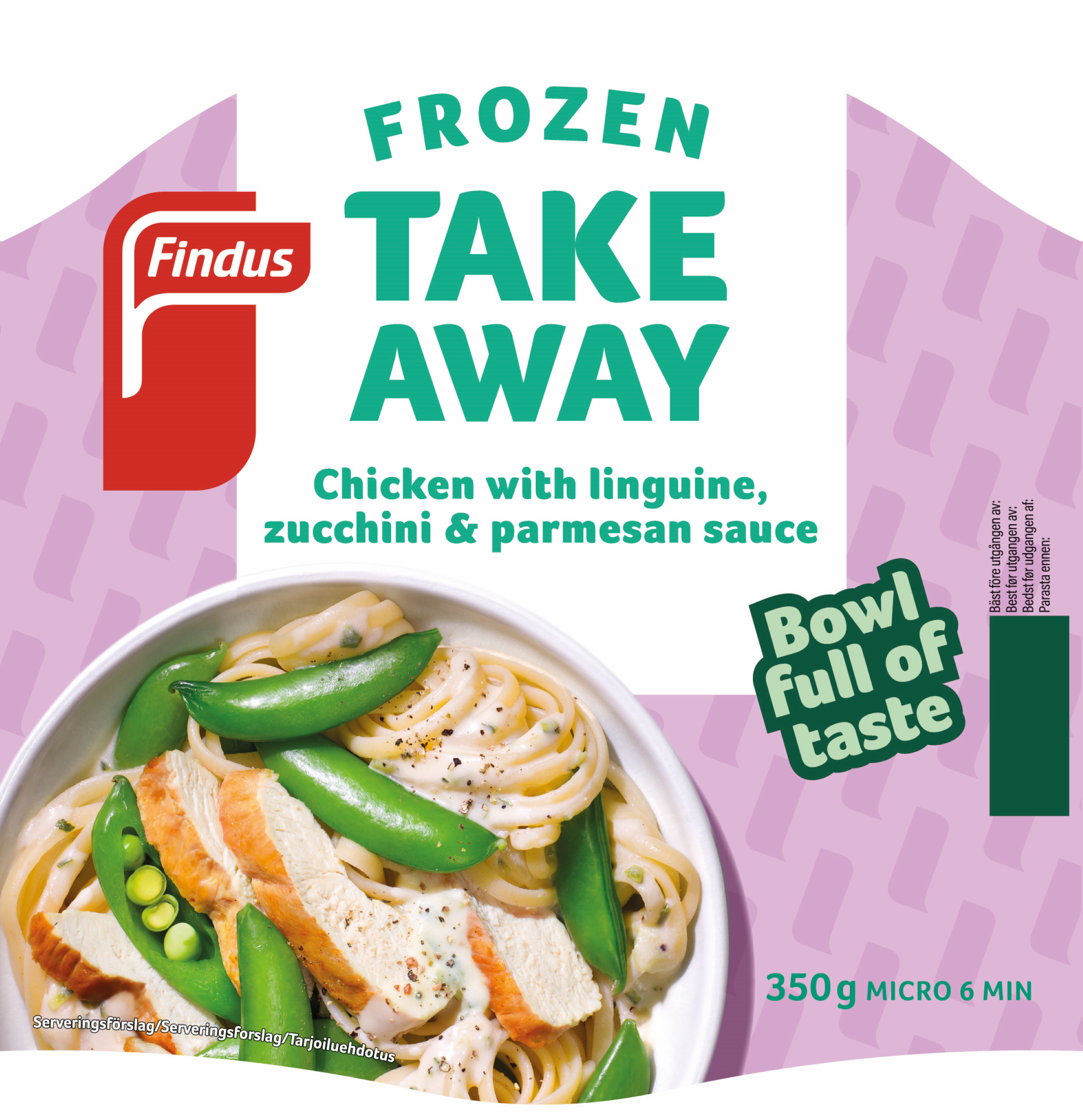 Findus Chicken with linguine, zucchini and parmesan sauce 350g, pakaste