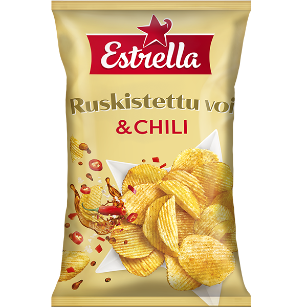 Estrella Ruskistettu voi & Chili sipsi 275g