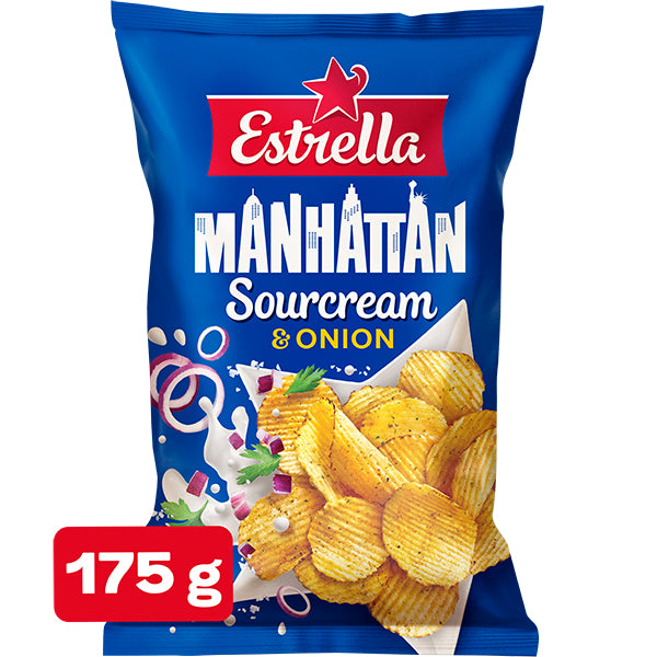 Estrella Manhattan Sourcream & Onion sipsi 175g
